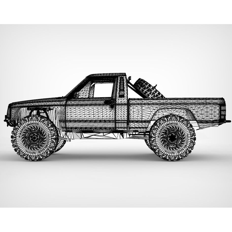 Jeep Comanche Zone Offroad 1994 3D Model – High Poly Truck with Textures - View 18