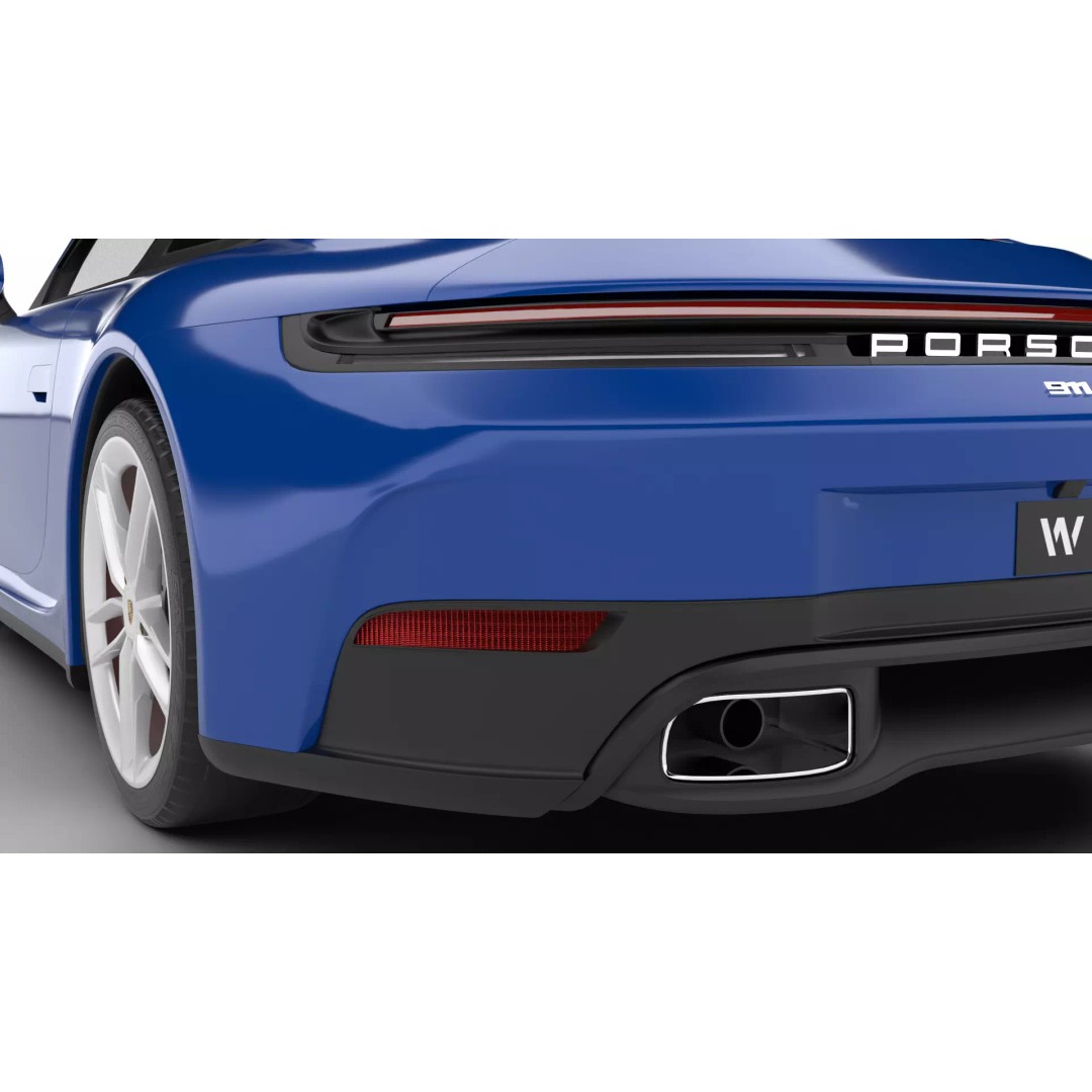 Porsche 911 Carrera T Club Coupe 2026 3D Model – High Poly Rigged Vehicle, FBX - View 16