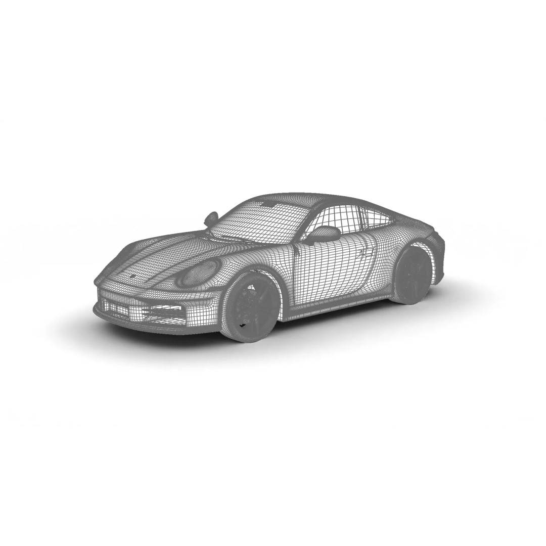 Porsche 911 Carrera T Club Coupe 2026 3D Model – High Poly Rigged Vehicle, FBX - View 27