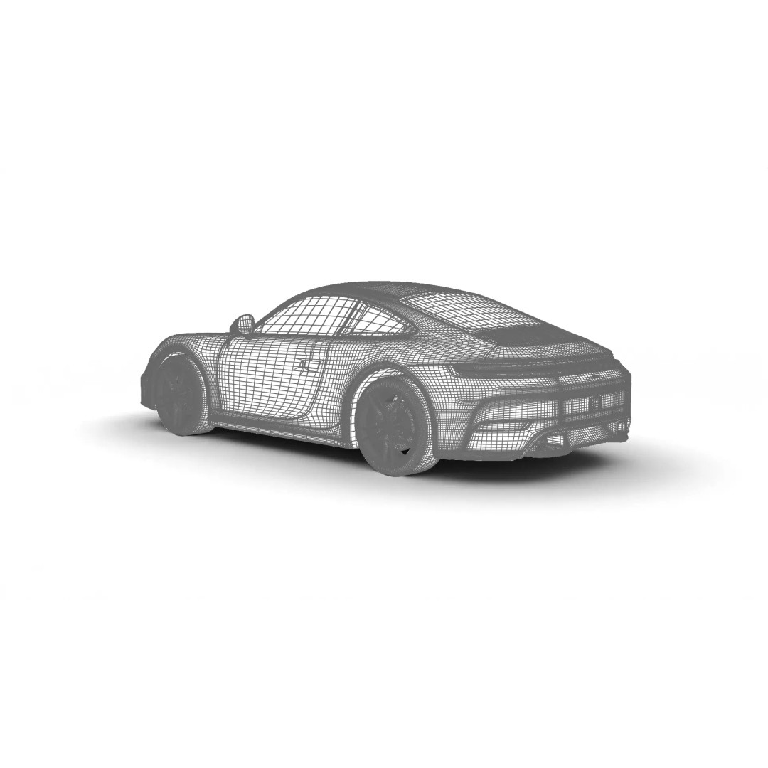 Porsche 911 Carrera T Club Coupe 2026 3D Model – High Poly Rigged Vehicle, FBX - View 28