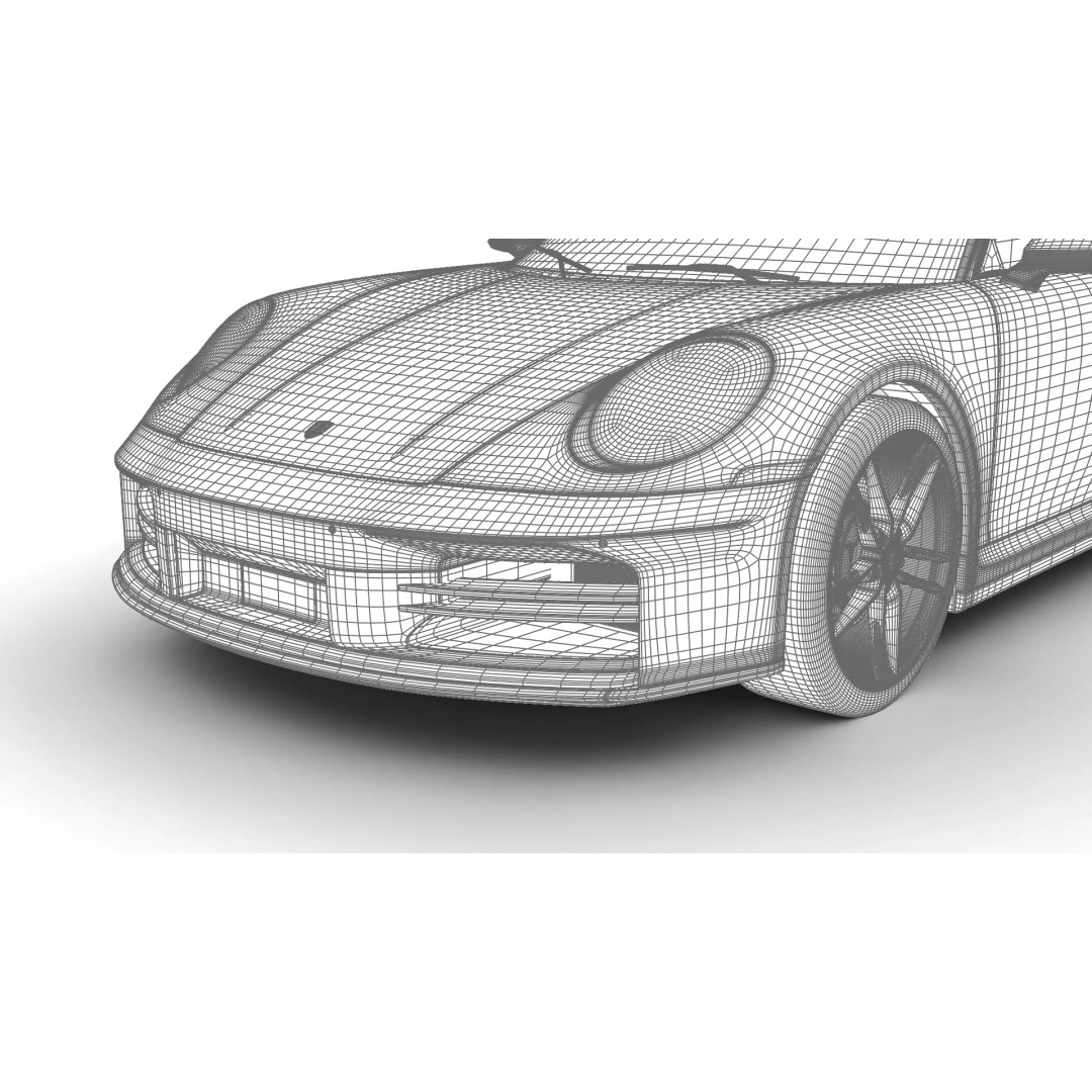 Porsche 911 Carrera T Club Coupe 2026 3D Model – High Poly Rigged Vehicle, FBX - View 29
