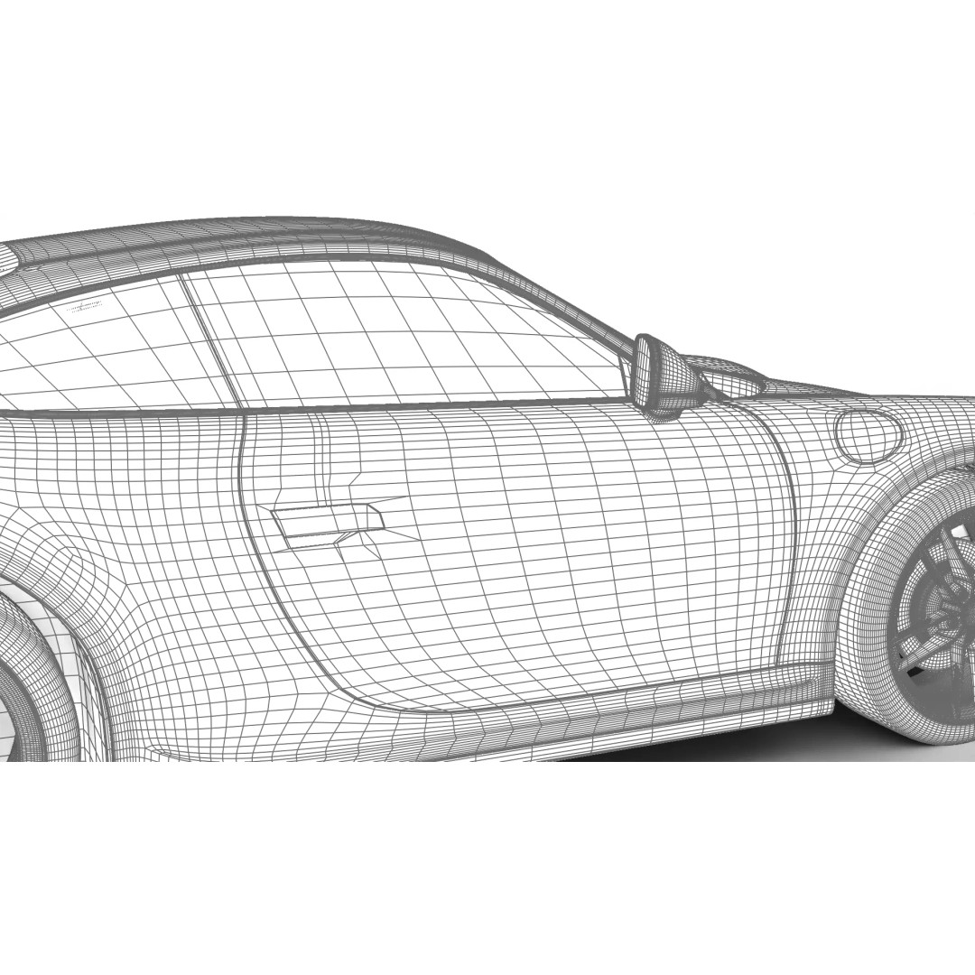 Porsche 911 Carrera T Club Coupe 2026 3D Model – High Poly Rigged Vehicle, FBX - View 34