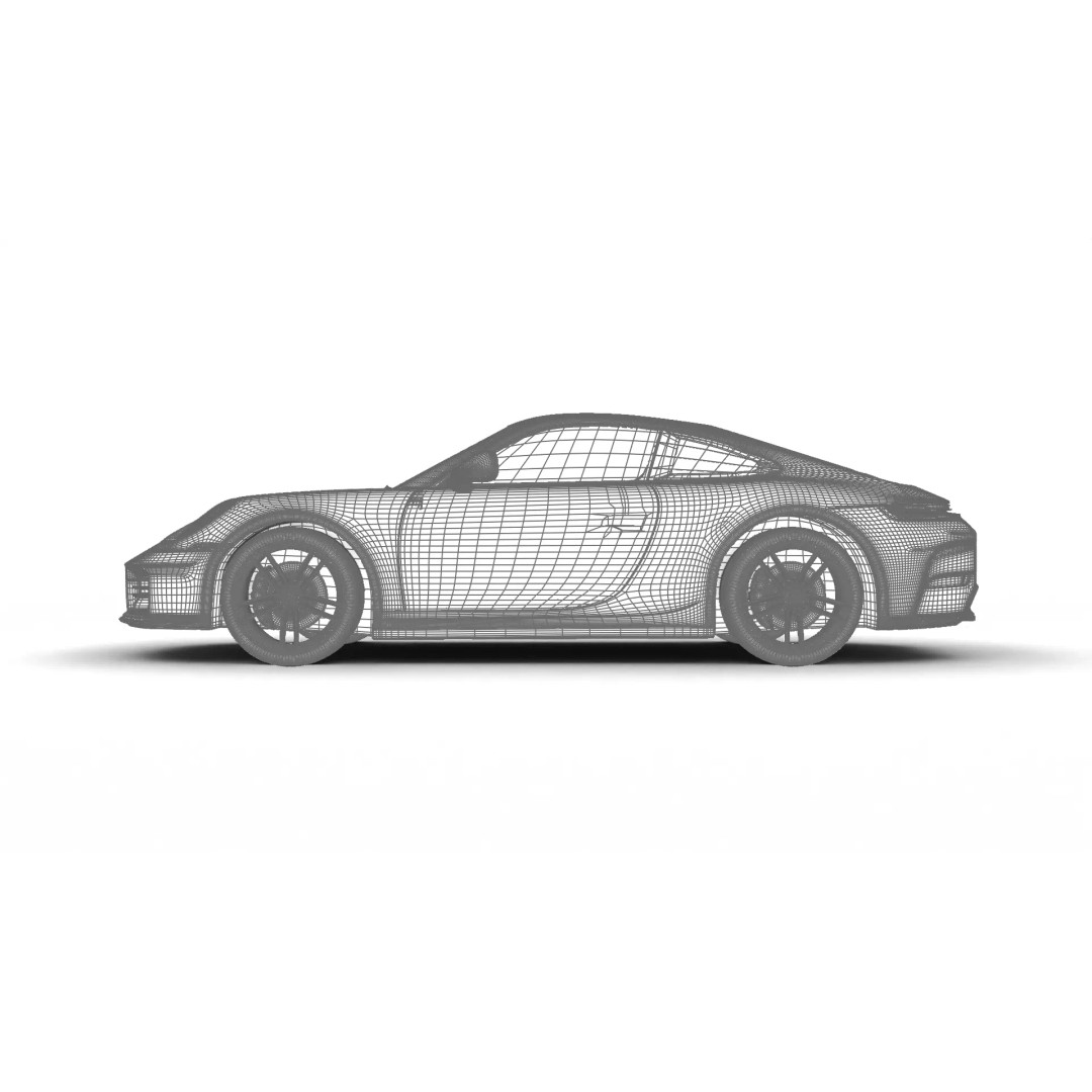 Porsche 911 Carrera T Club Coupe 2026 3D Model – High Poly Rigged Vehicle, FBX - View 37