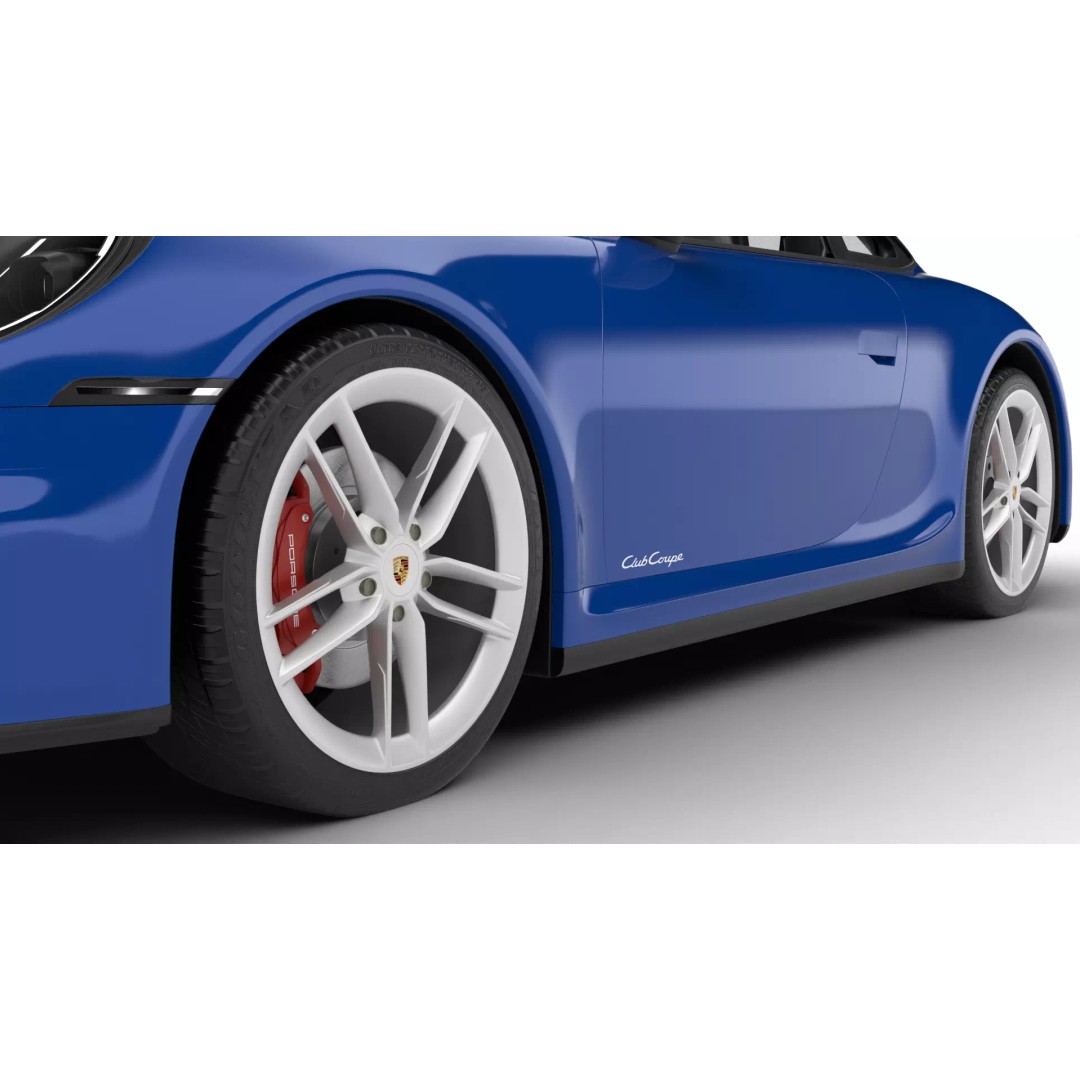 Porsche 911 Carrera T Club Coupe 2026 3D Model – High Poly Rigged Vehicle, FBX - View 6