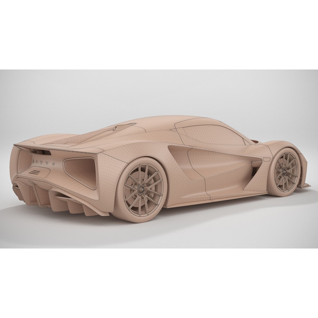 Lotus Evija 3D Model – Detailed Supercar Asset, FBX, PBR