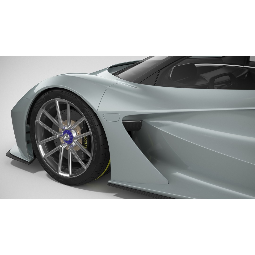 Lotus Evija 3D Model – Detailed Supercar Asset, FBX, PBR - View 14