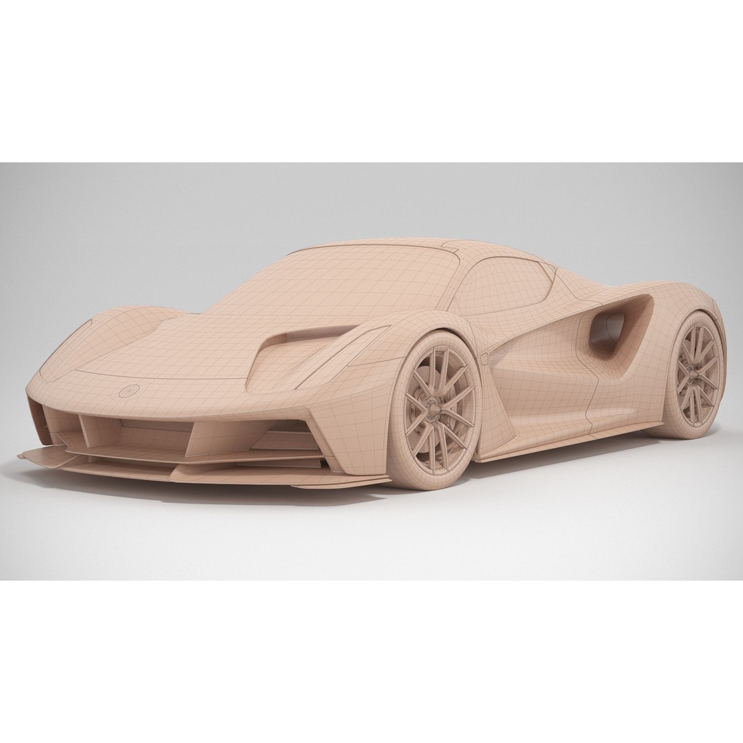 Lotus Evija 3D Model – Detailed Supercar Asset, FBX, PBR - View 17