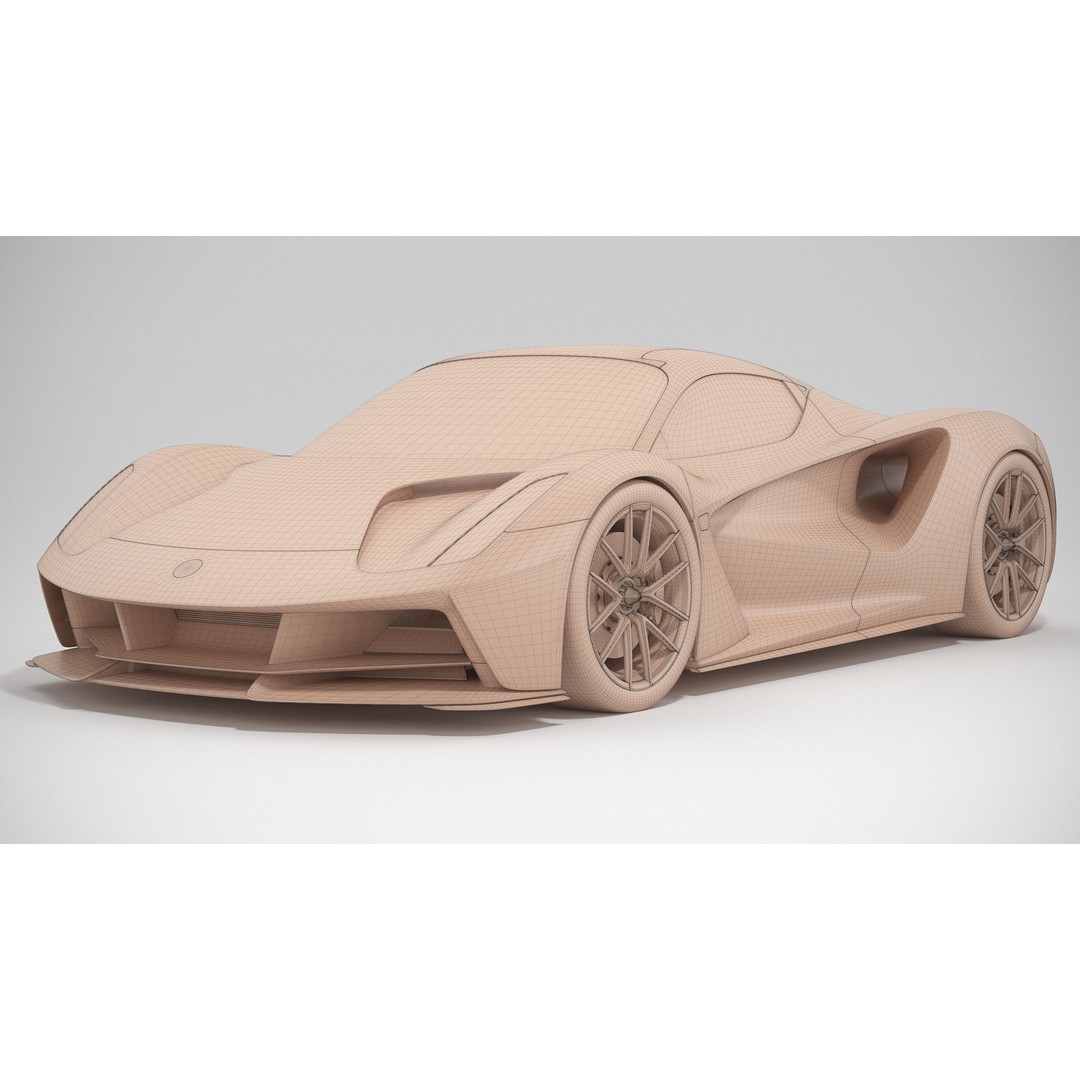 Lotus Evija 3D Model – Detailed Supercar Asset, FBX, PBR - View 19