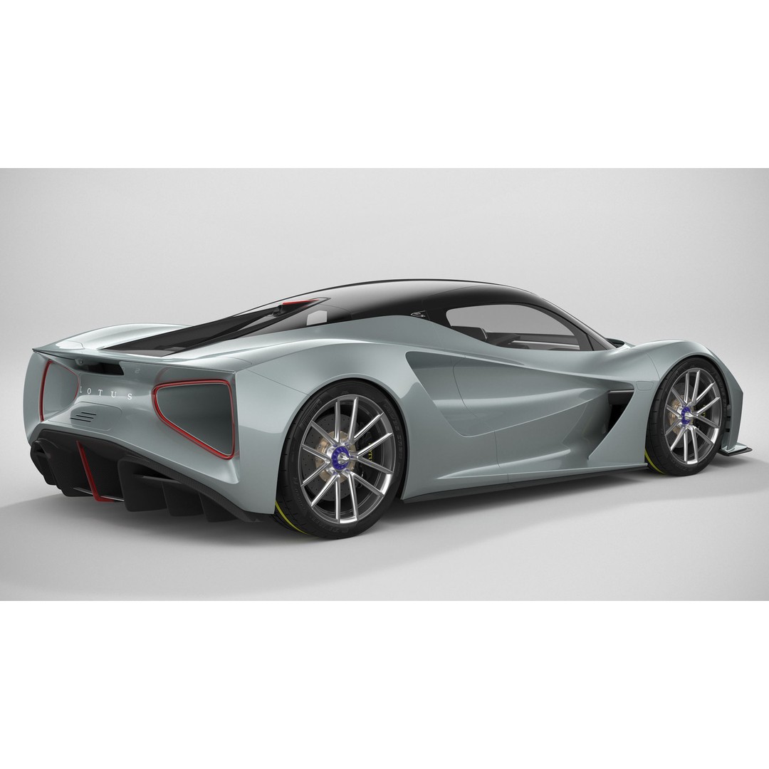 Lotus Evija 3D Model – Detailed Supercar Asset, FBX, PBR - View 6