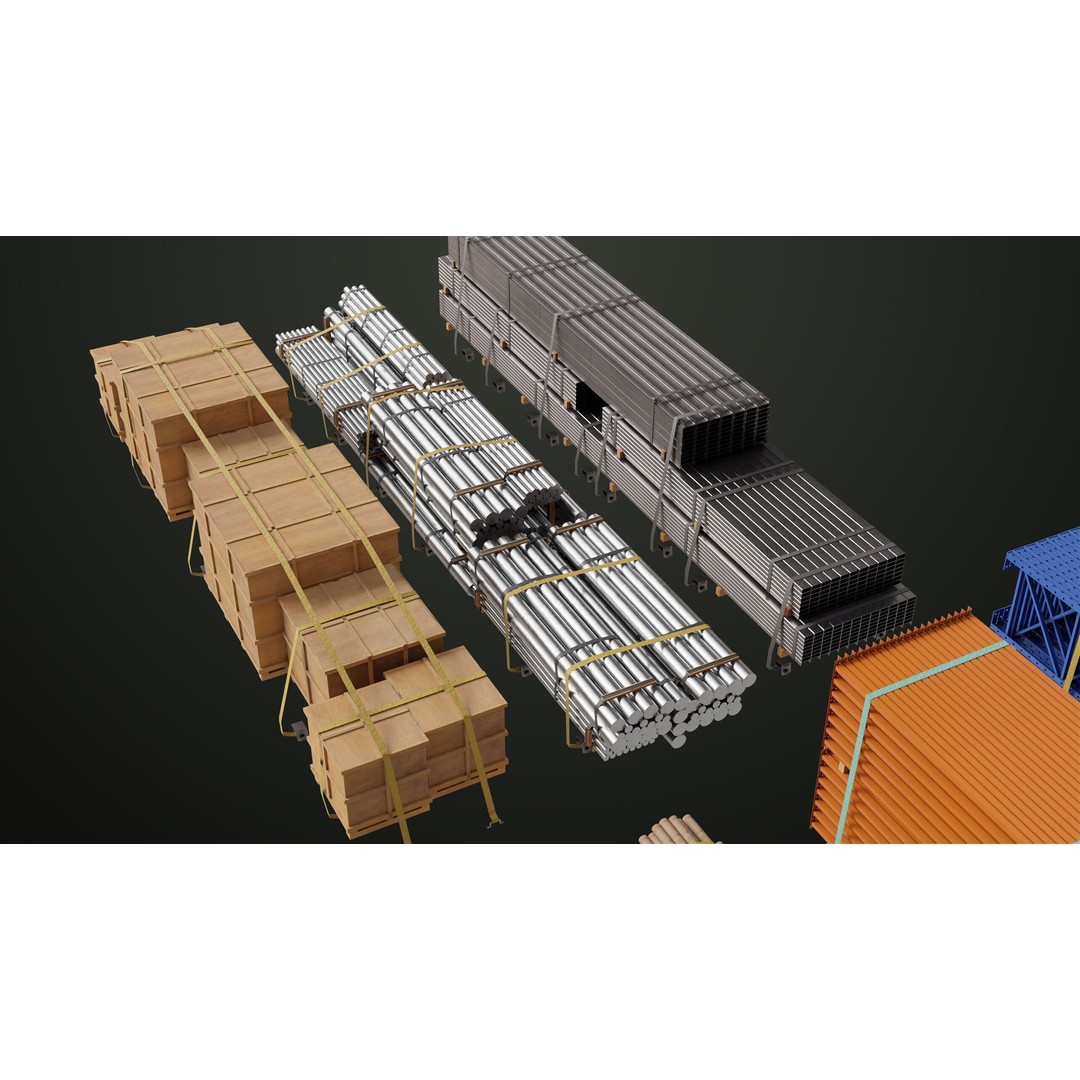 Flatbed Trailer 3D Model – Low Poly PBR Game Asset, Blender, FBX - View 17