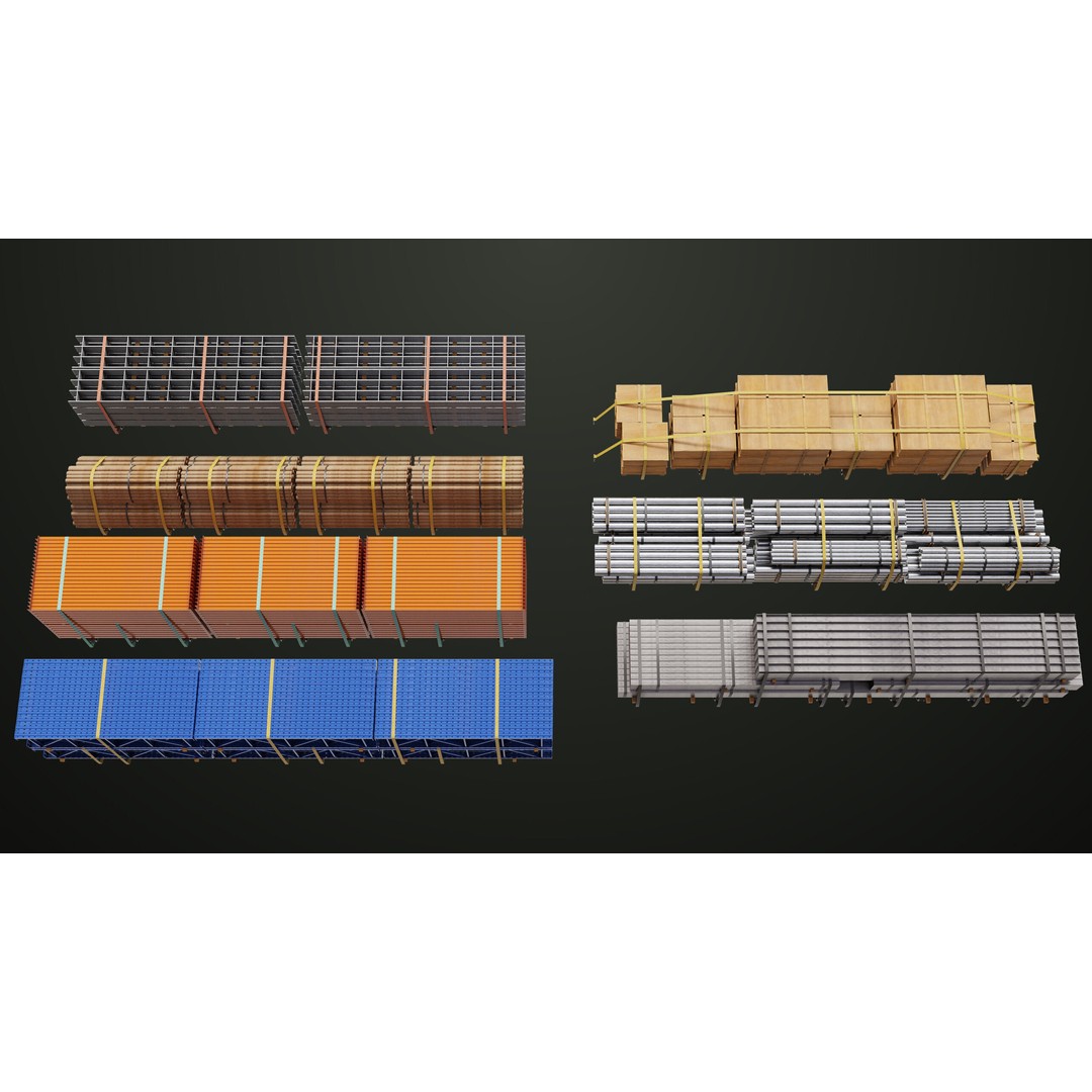 Flatbed Trailer 3D Model – Low Poly PBR Game Asset, Blender, FBX - View 19