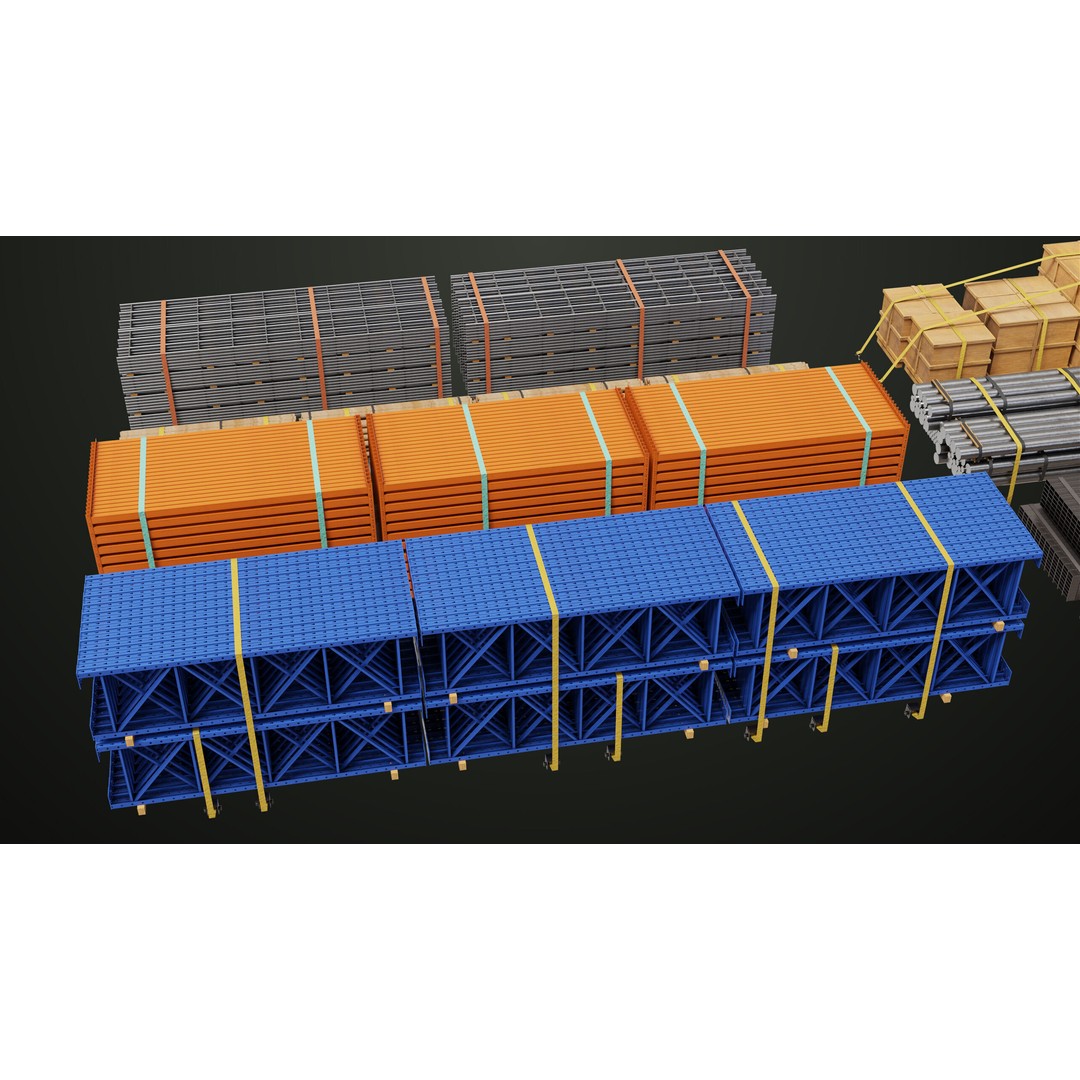 Flatbed Trailer 3D Model – Low Poly PBR Game Asset, Blender, FBX - View 20