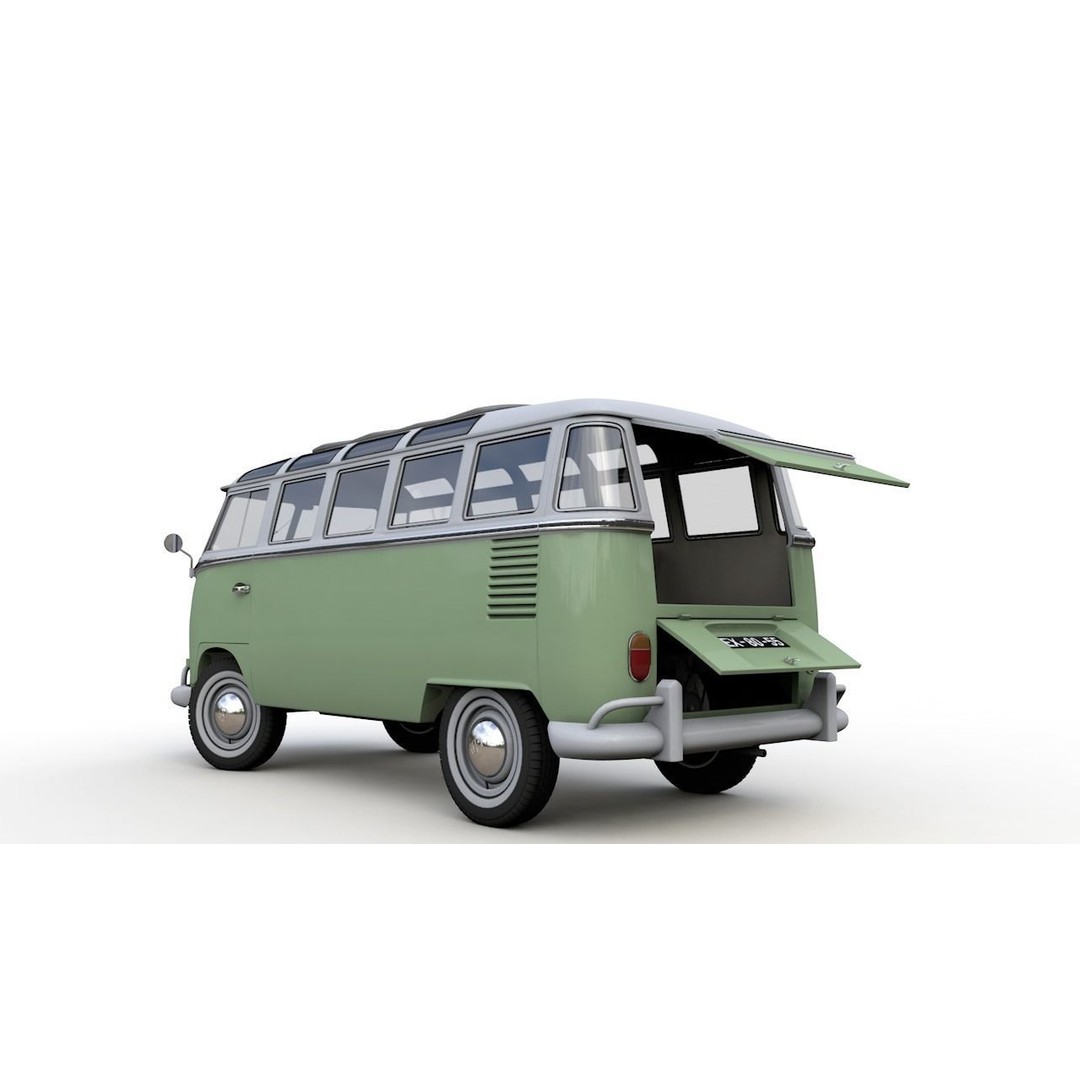 Volkswagen T1 Split Screen 1967 3D Model – Detailed Game-Ready Asset, FBX, OBJ, Blender - View 10