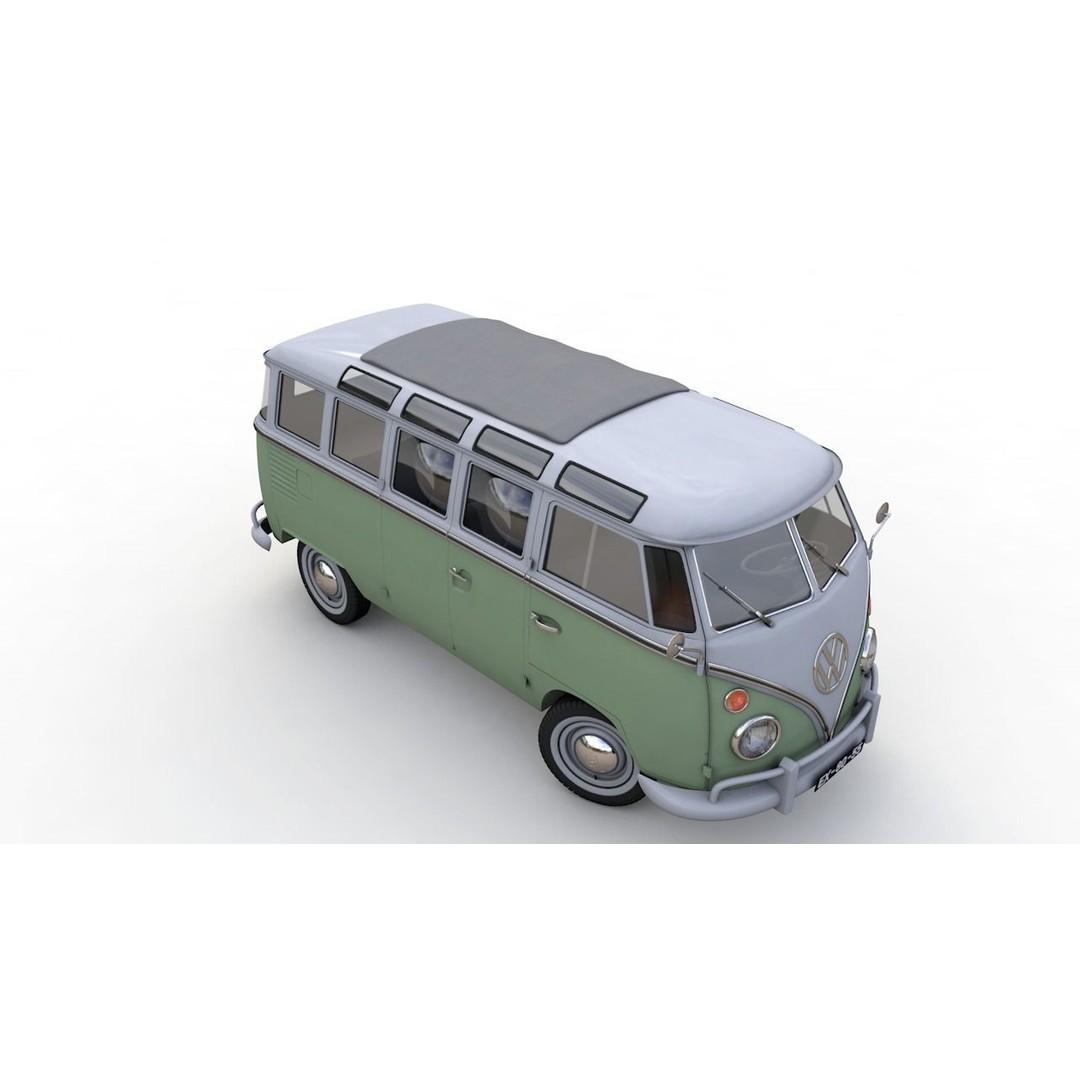 Volkswagen T1 Split Screen 1967 3D Model – Detailed Game-Ready Asset, FBX, OBJ, Blender - View 11