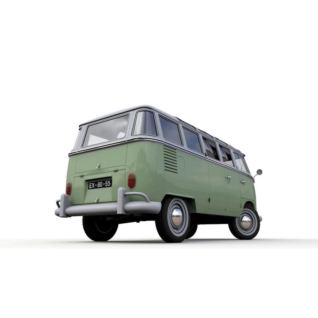 Volkswagen T1 Split Screen 1967 3D Model – Detailed Game-Ready Asset, FBX, OBJ, Blender - View 12