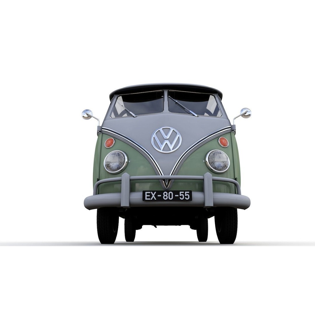 Volkswagen T1 Split Screen 1967 3D Model – Detailed Game-Ready Asset, FBX, OBJ, Blender - View 15