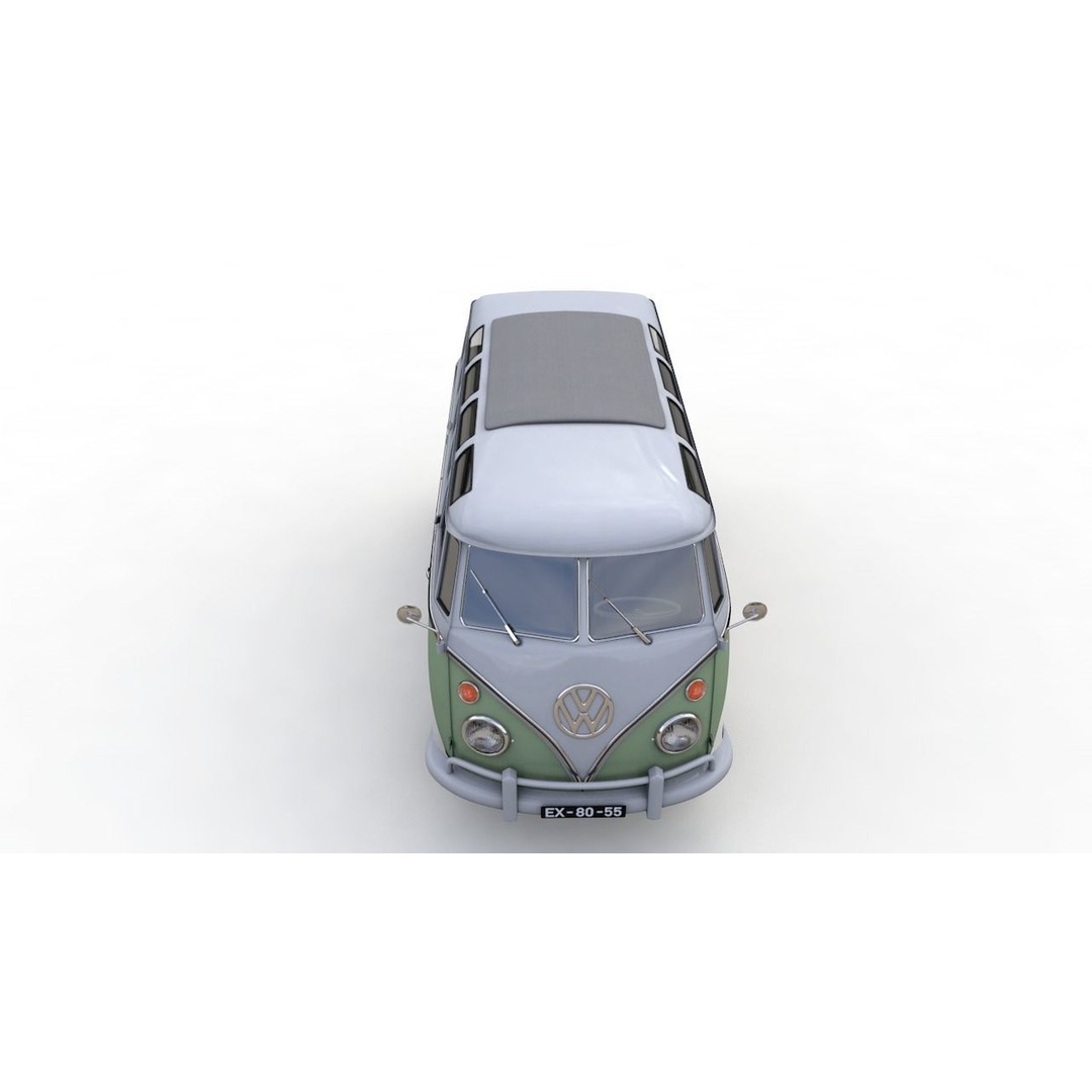 Volkswagen T1 Split Screen 1967 3D Model – Detailed Game-Ready Asset, FBX, OBJ, Blender - View 16