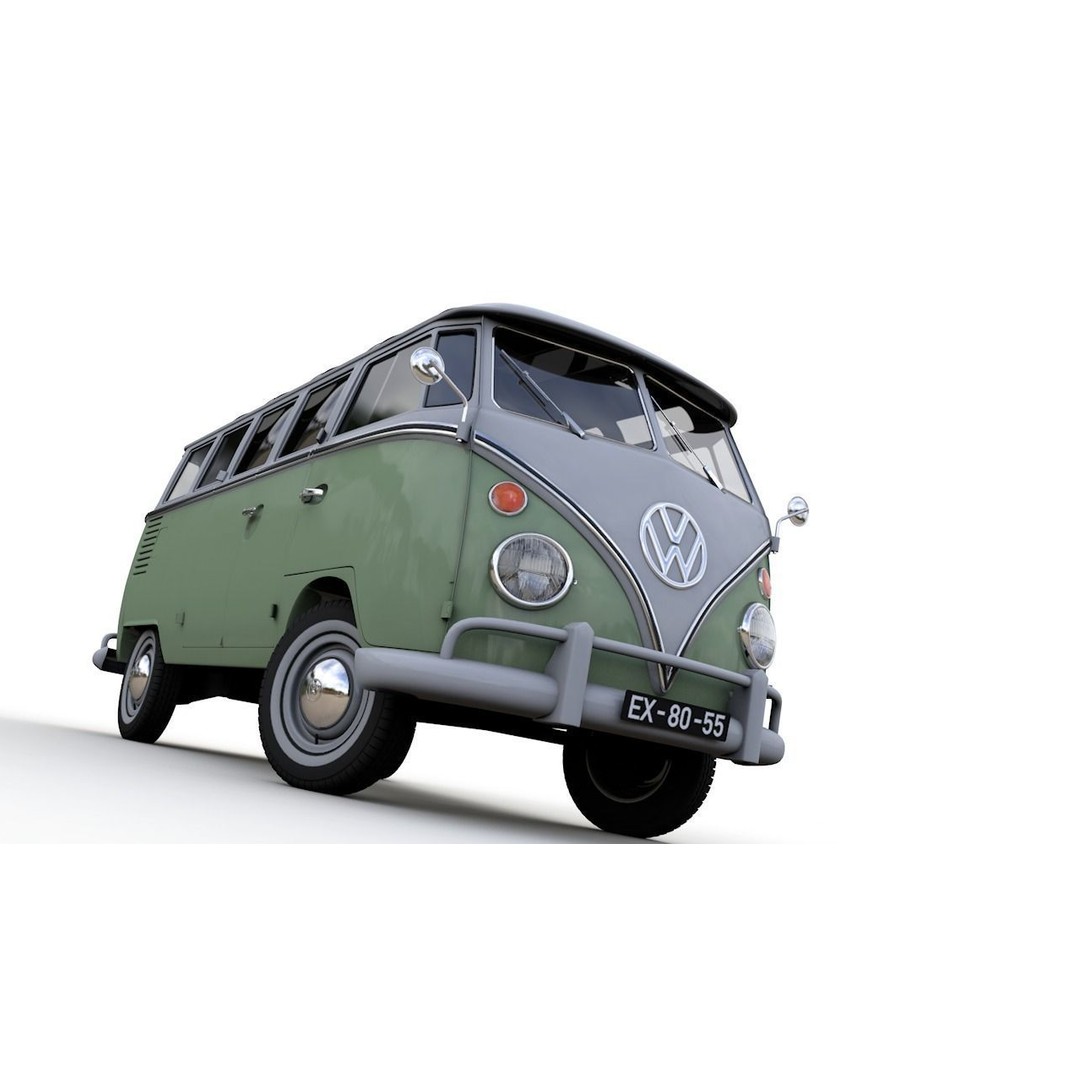 Volkswagen T1 Split Screen 1967 3D Model – Detailed Game-Ready Asset, FBX, OBJ, Blender - View 18