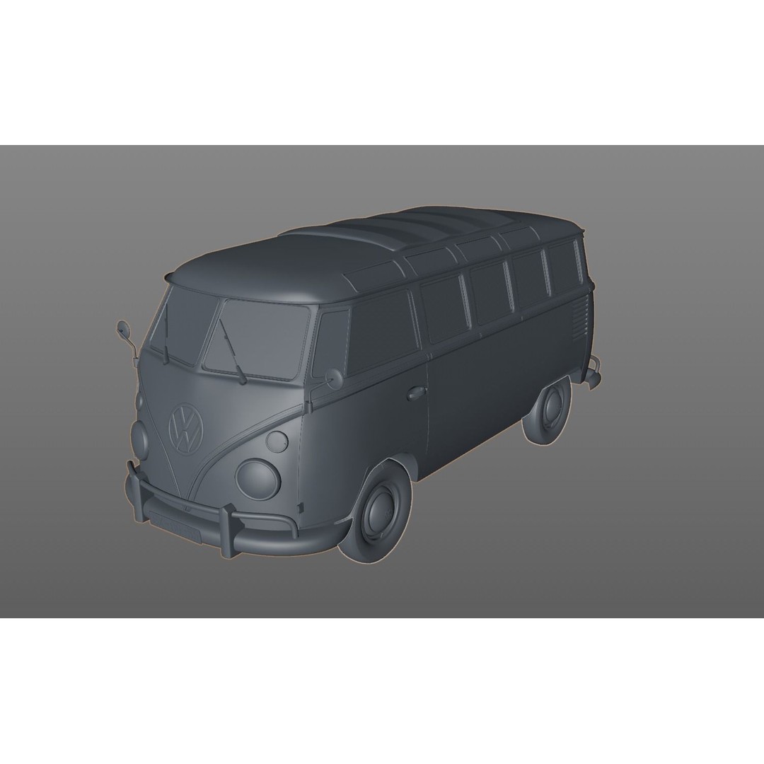 Volkswagen T1 Split Screen 1967 3D Model – Detailed Game-Ready Asset, FBX, OBJ, Blender - View 22