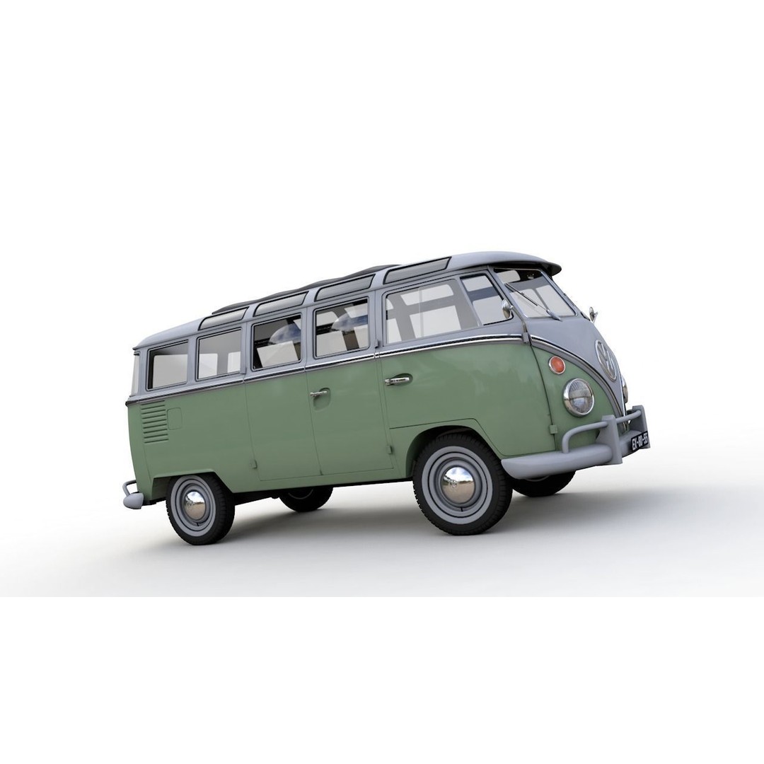Volkswagen T1 Split Screen 1967 3D Model – Detailed Game-Ready Asset, FBX, OBJ, Blender - View 7