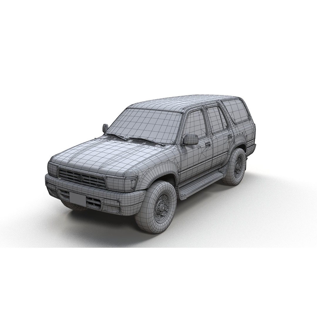 1994 Toyota 4Runner 3D Model – Low Poly Game Ready Asset, FBX - View 12