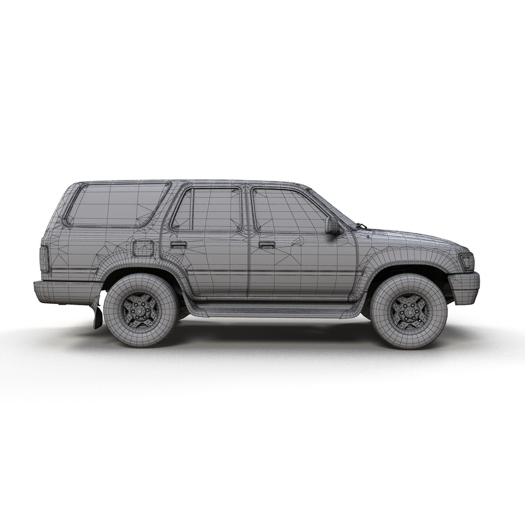 1994 Toyota 4Runner 3D Model – Low Poly Game Ready Asset, FBX - View 14