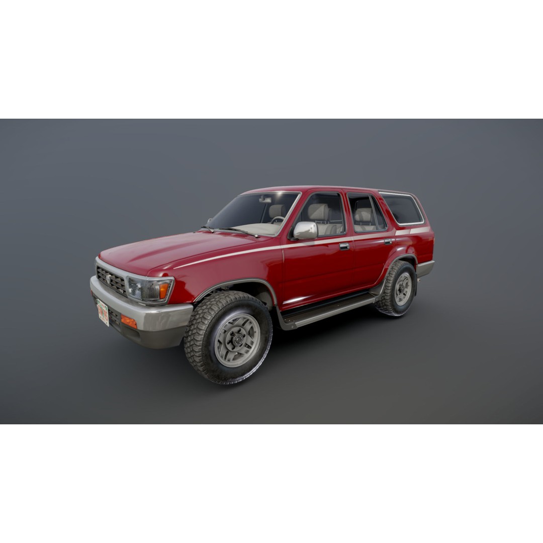 1994 Toyota 4Runner 3D Model – Low Poly Game Ready Asset, FBX - View 20