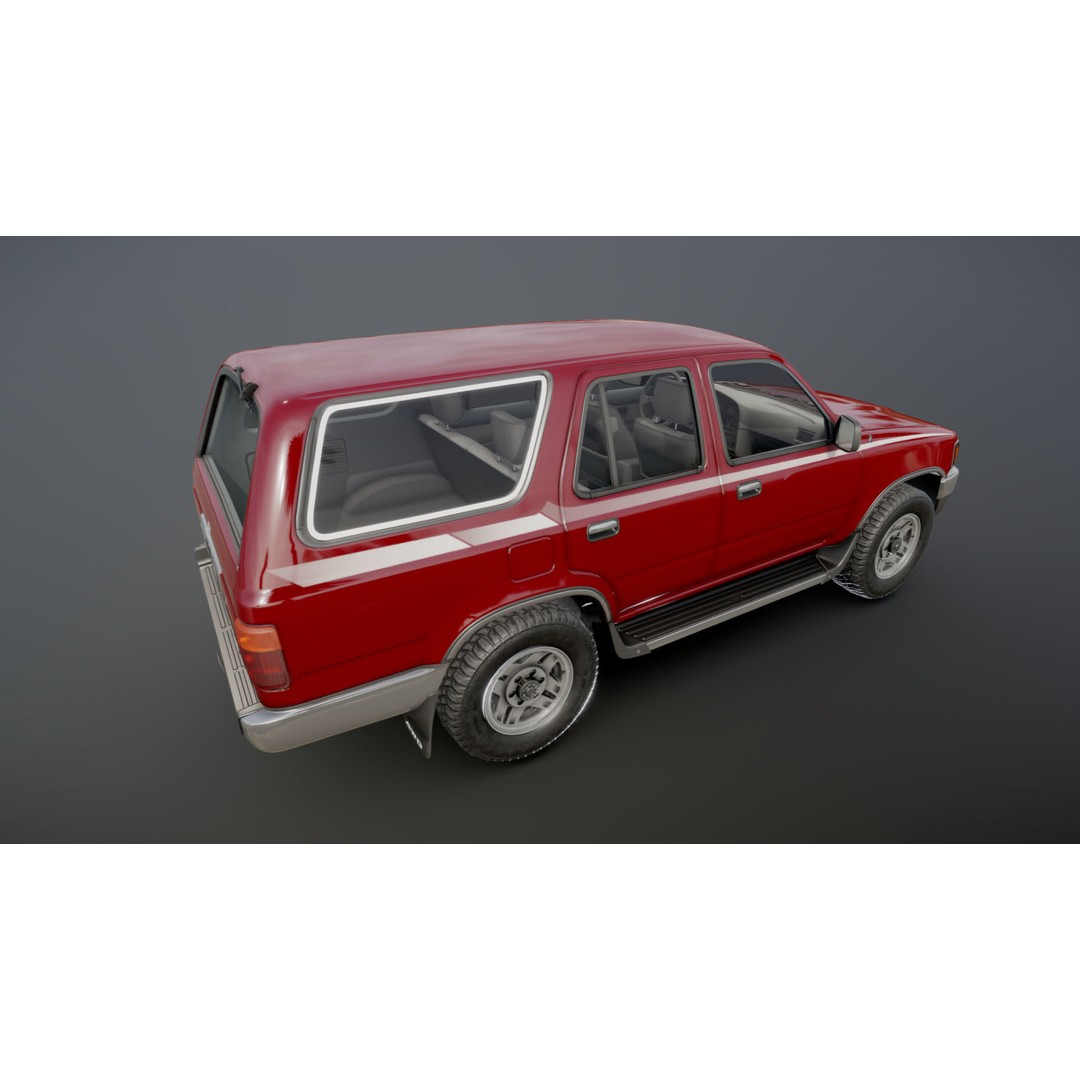 1994 Toyota 4Runner 3D Model – Low Poly Game Ready Asset, FBX - View 21