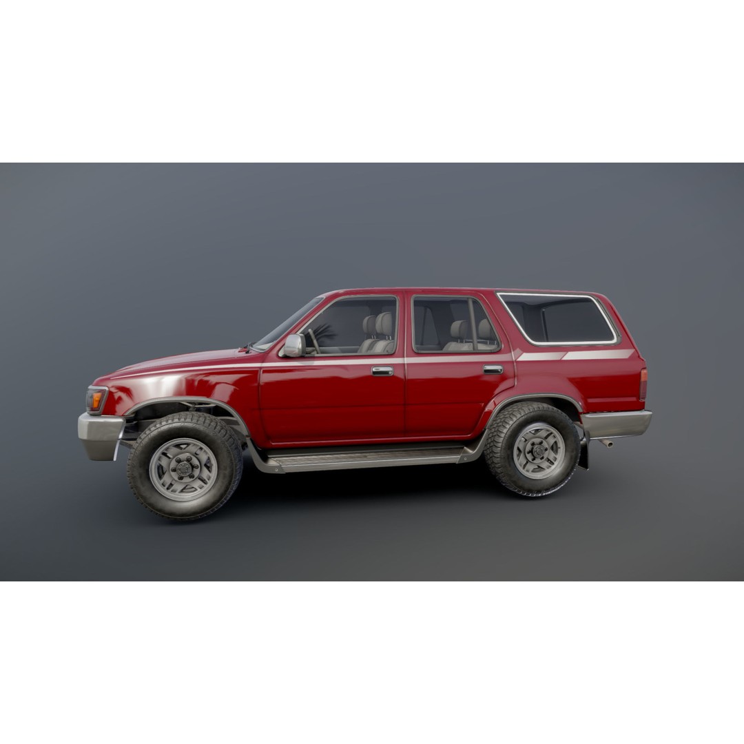1994 Toyota 4Runner 3D Model – Low Poly Game Ready Asset, FBX - View 22