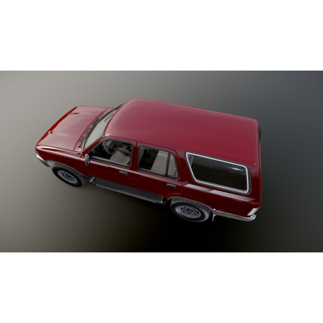 1994 Toyota 4Runner 3D Model – Low Poly Game Ready Asset, FBX - View 23