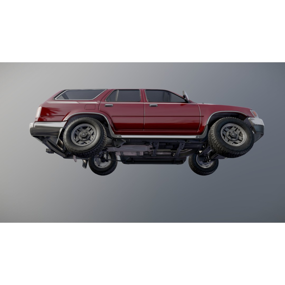 1994 Toyota 4Runner 3D Model – Low Poly Game Ready Asset, FBX - View 27