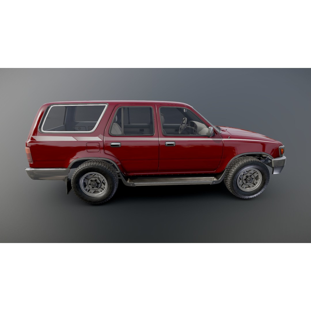 1994 Toyota 4Runner 3D Model – Low Poly Game Ready Asset, FBX - View 28