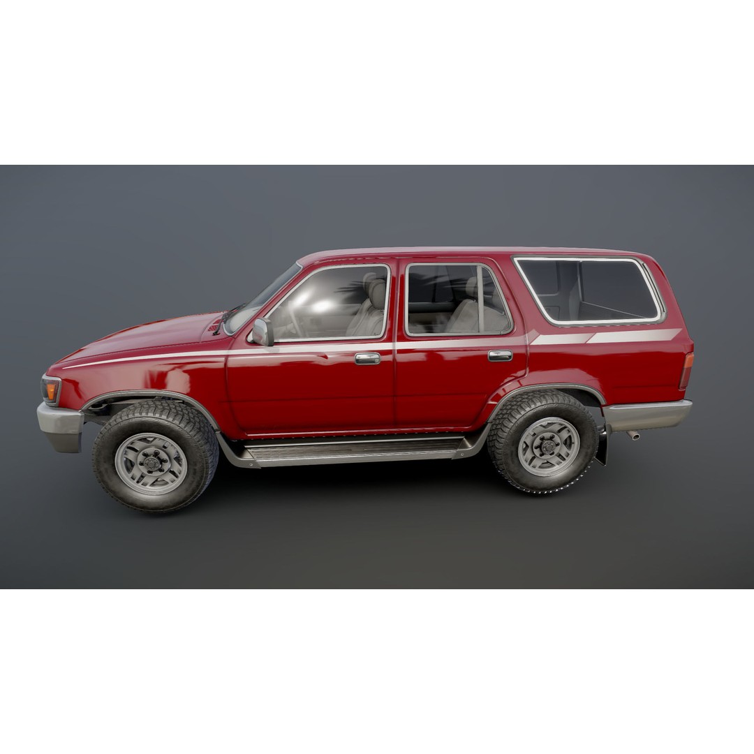 1994 Toyota 4Runner 3D Model – Low Poly Game Ready Asset, FBX - View 30