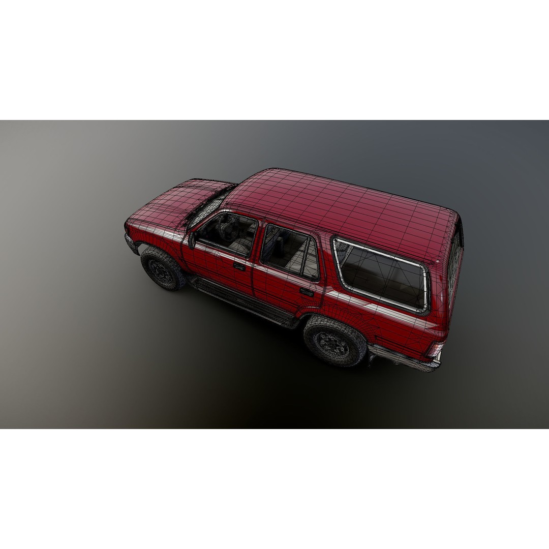 1994 Toyota 4Runner 3D Model – Low Poly Game Ready Asset, FBX - View 32