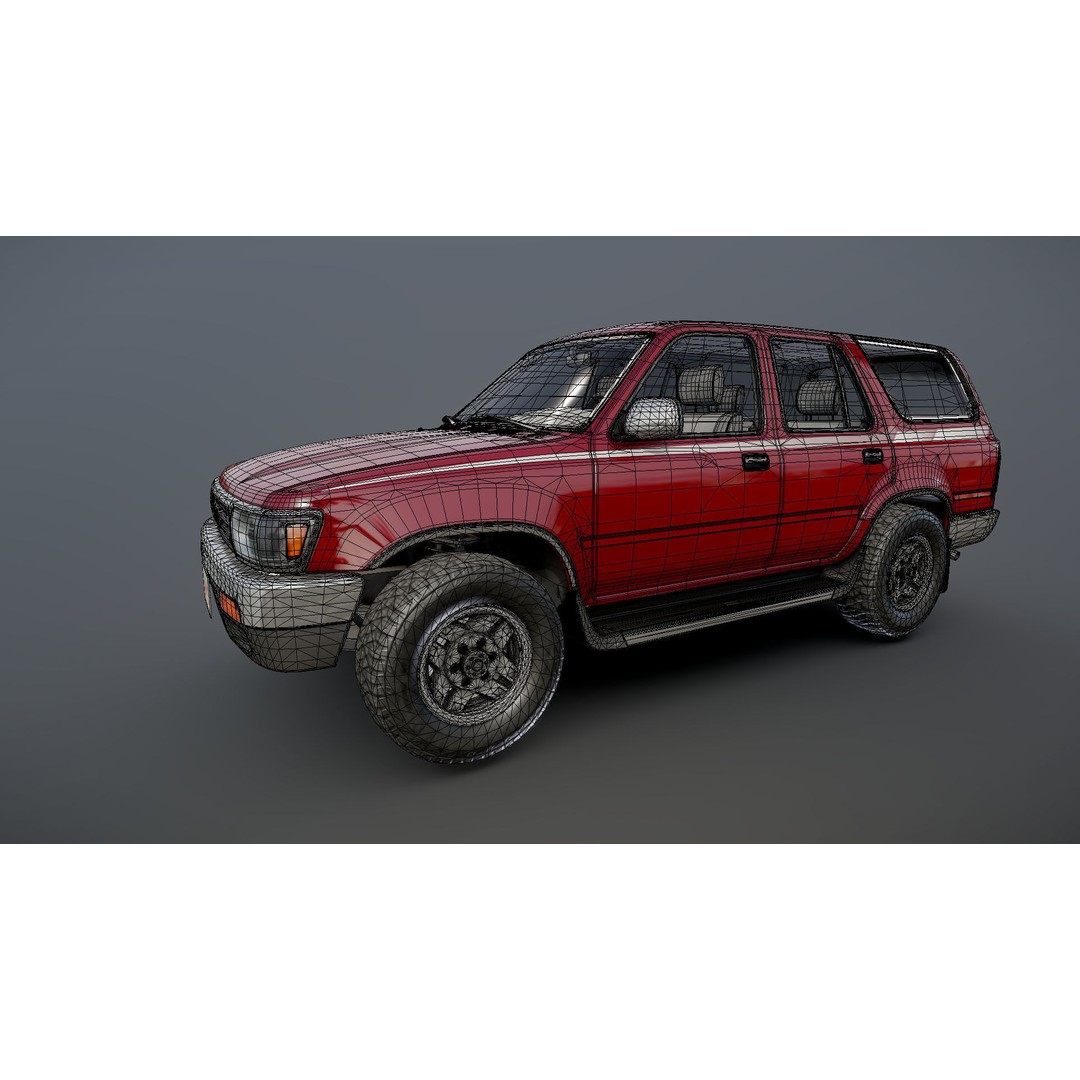 1994 Toyota 4Runner 3D Model – Low Poly Game Ready Asset, FBX - View 33