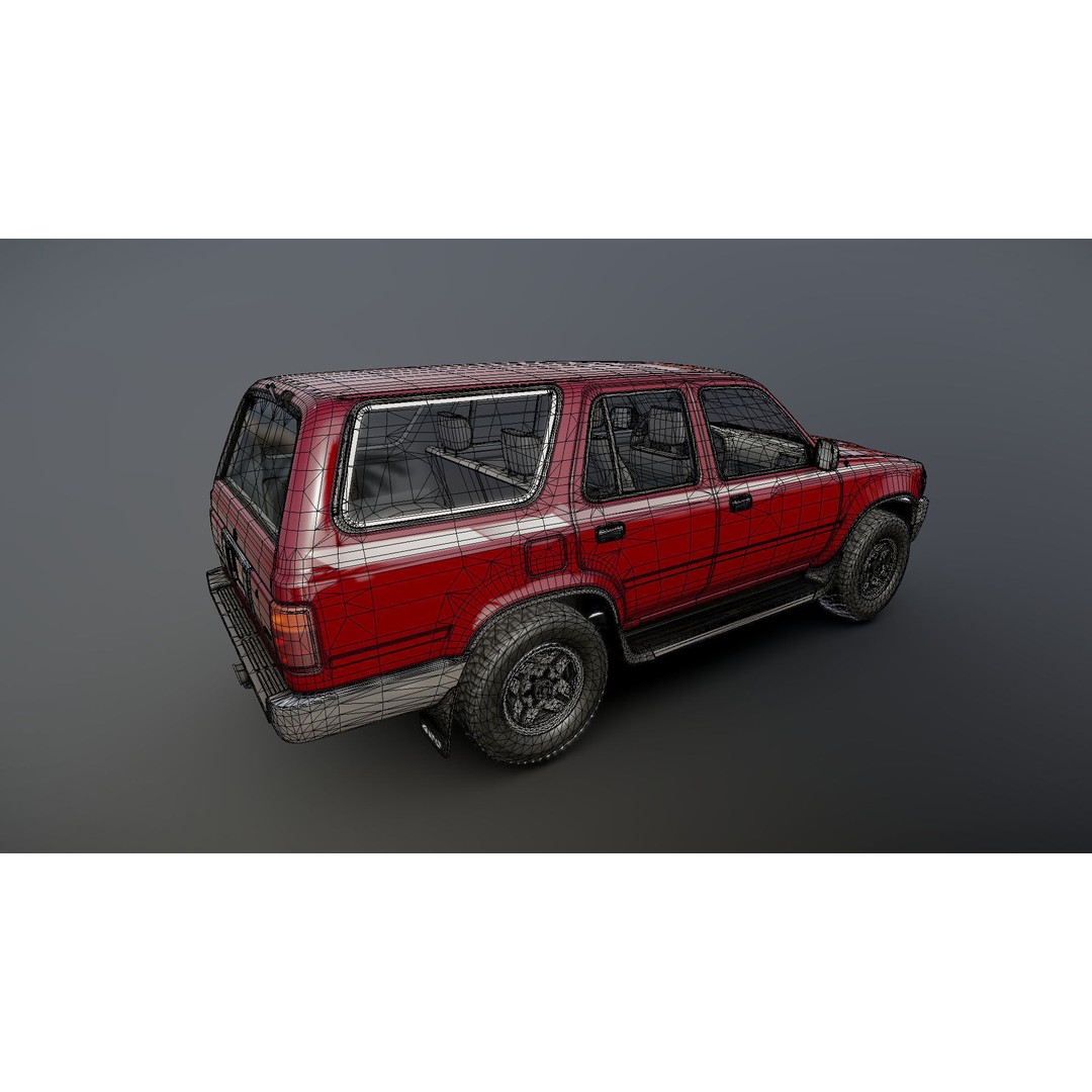 1994 Toyota 4Runner 3D Model – Low Poly Game Ready Asset, FBX - View 34