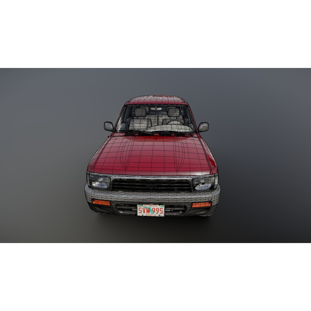 1994 Toyota 4Runner 3D Model – Low Poly Game Ready Asset, FBX - View 35