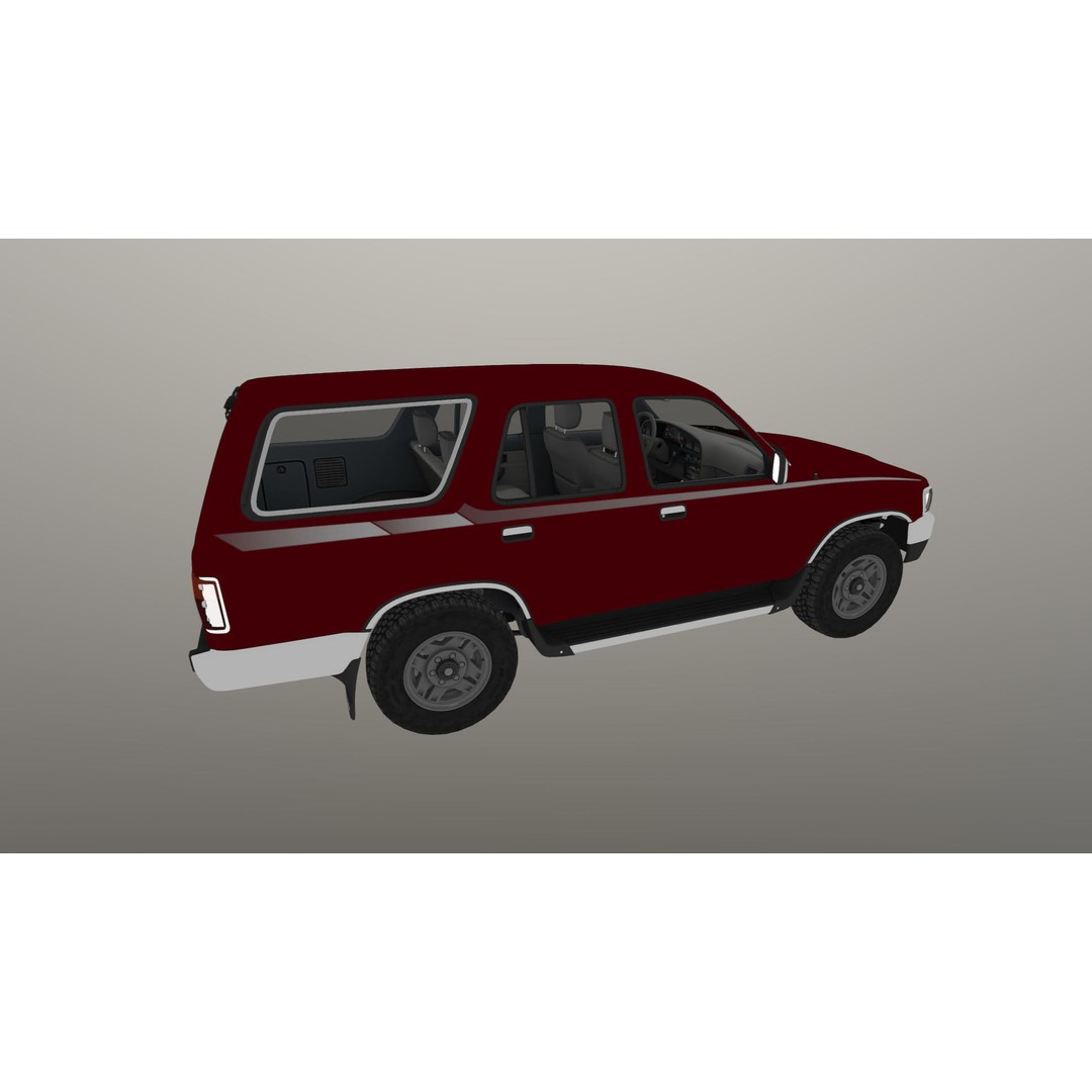 1994 Toyota 4Runner 3D Model – Low Poly Game Ready Asset, FBX - View 39