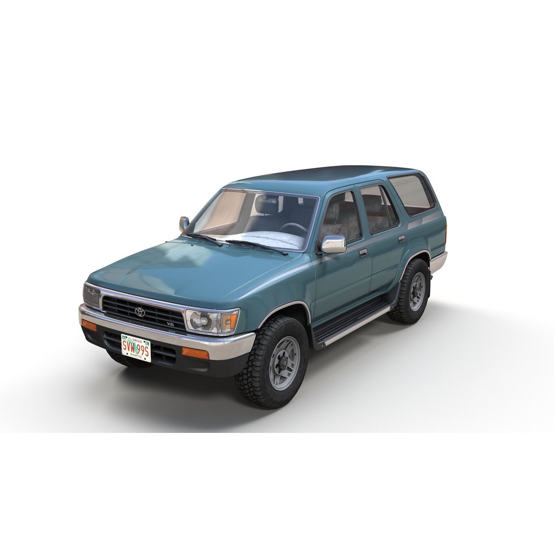 1994 Toyota 4Runner 3D Model – Low Poly Game Ready Asset, FBX - View 4