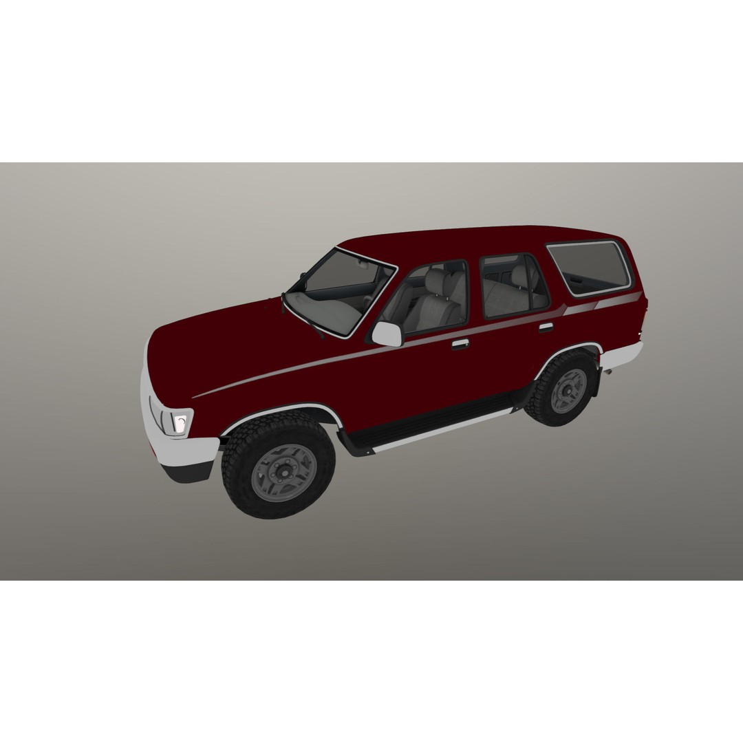 1994 Toyota 4Runner 3D Model – Low Poly Game Ready Asset, FBX - View 40