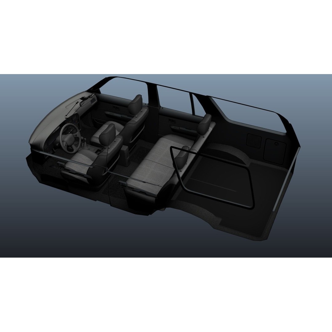 1994 Toyota 4Runner 3D Model – Low Poly Game Ready Asset, FBX - View 41