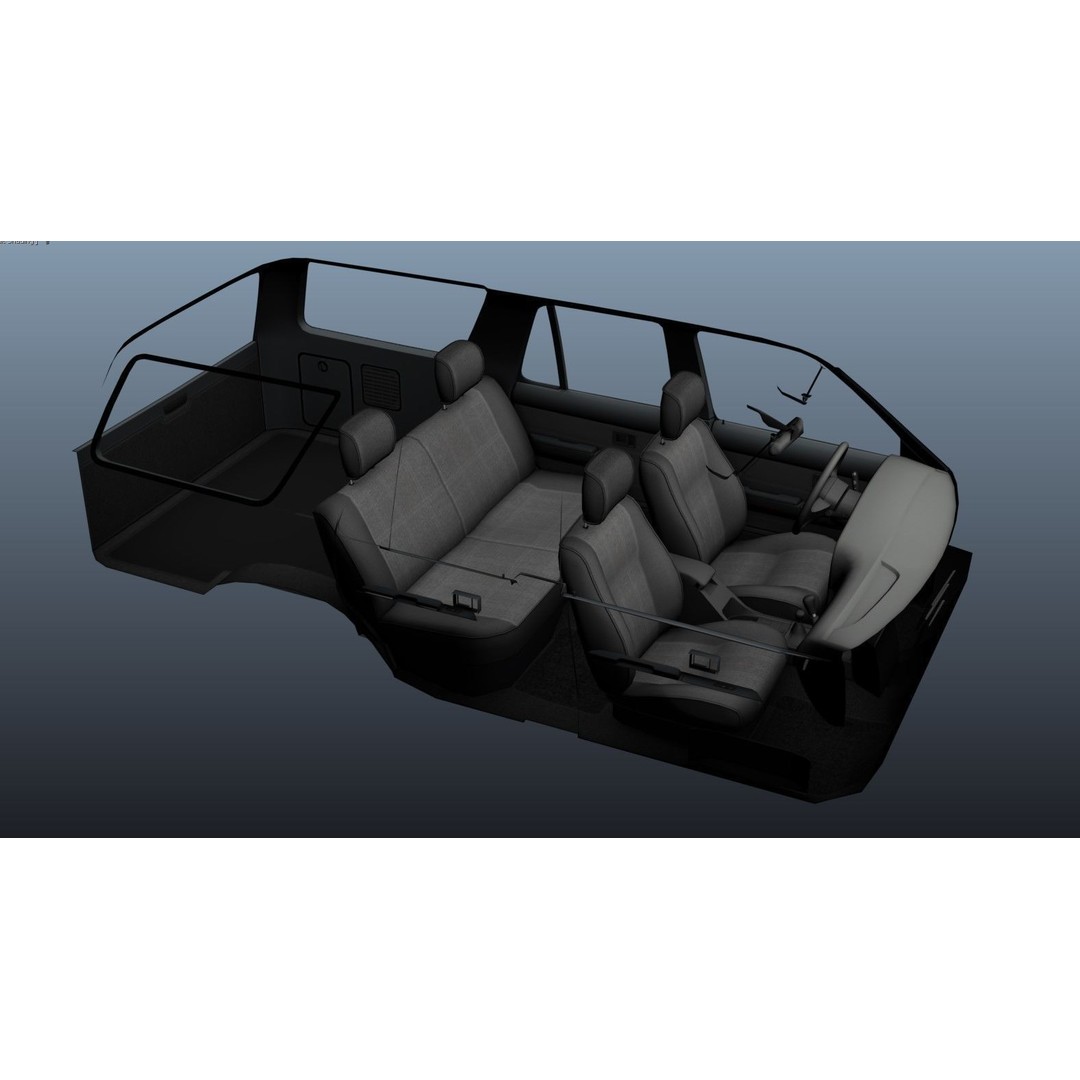 1994 Toyota 4Runner 3D Model – Low Poly Game Ready Asset, FBX - View 47