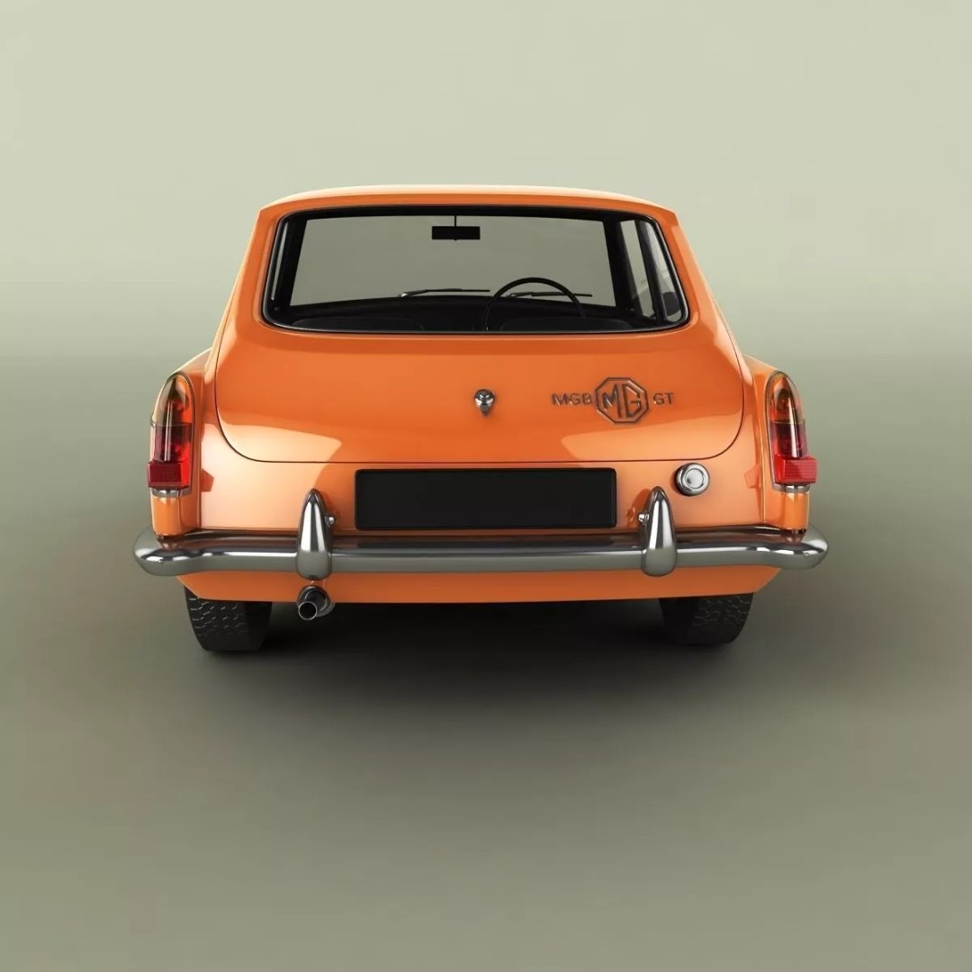 MG MGB GT 3D Model – High Poly Classic Coupe, FBX & OBJ - View 5