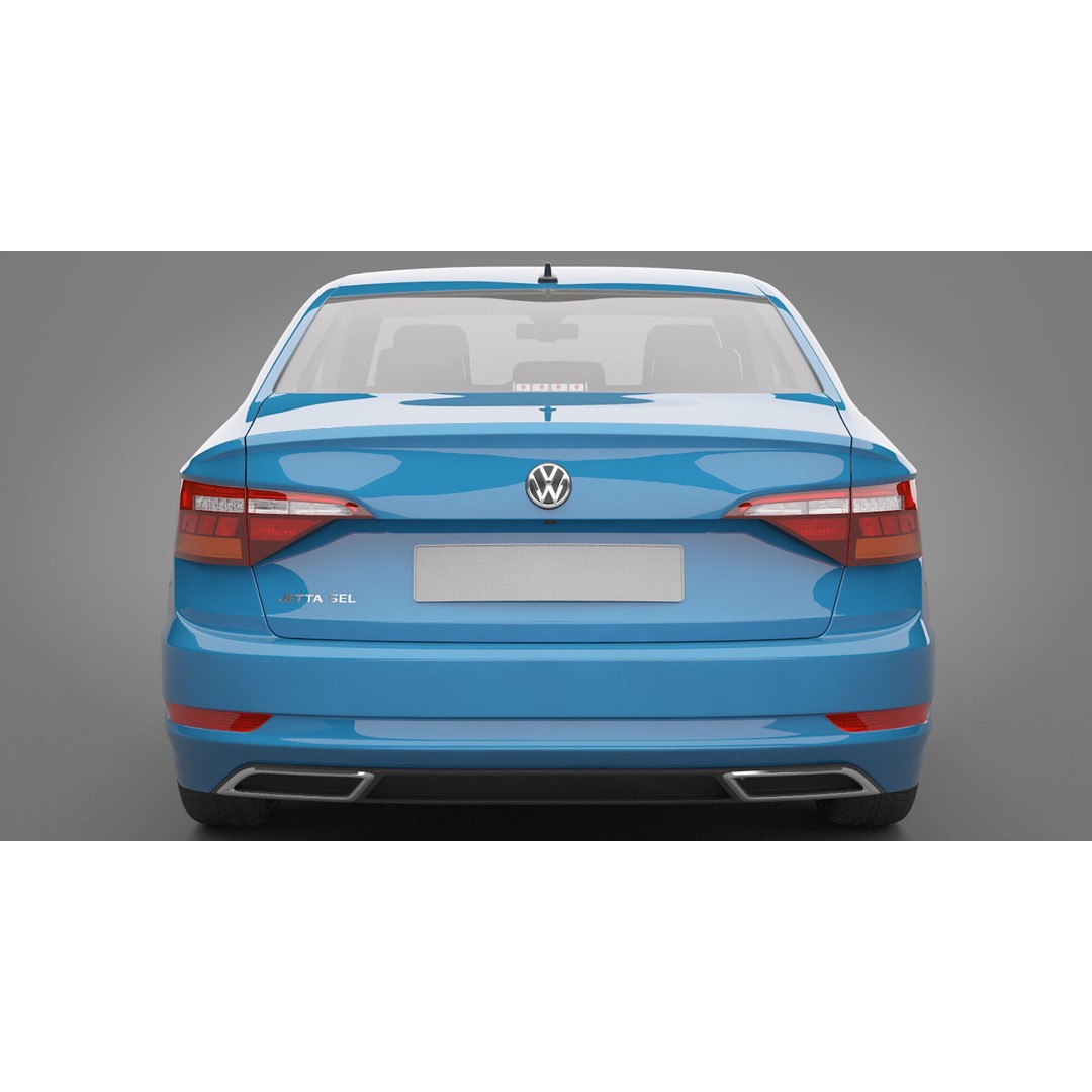 Volkswagen Jetta 2018 3D Model – High Poly Car Asset, FBX, OBJ - View 10