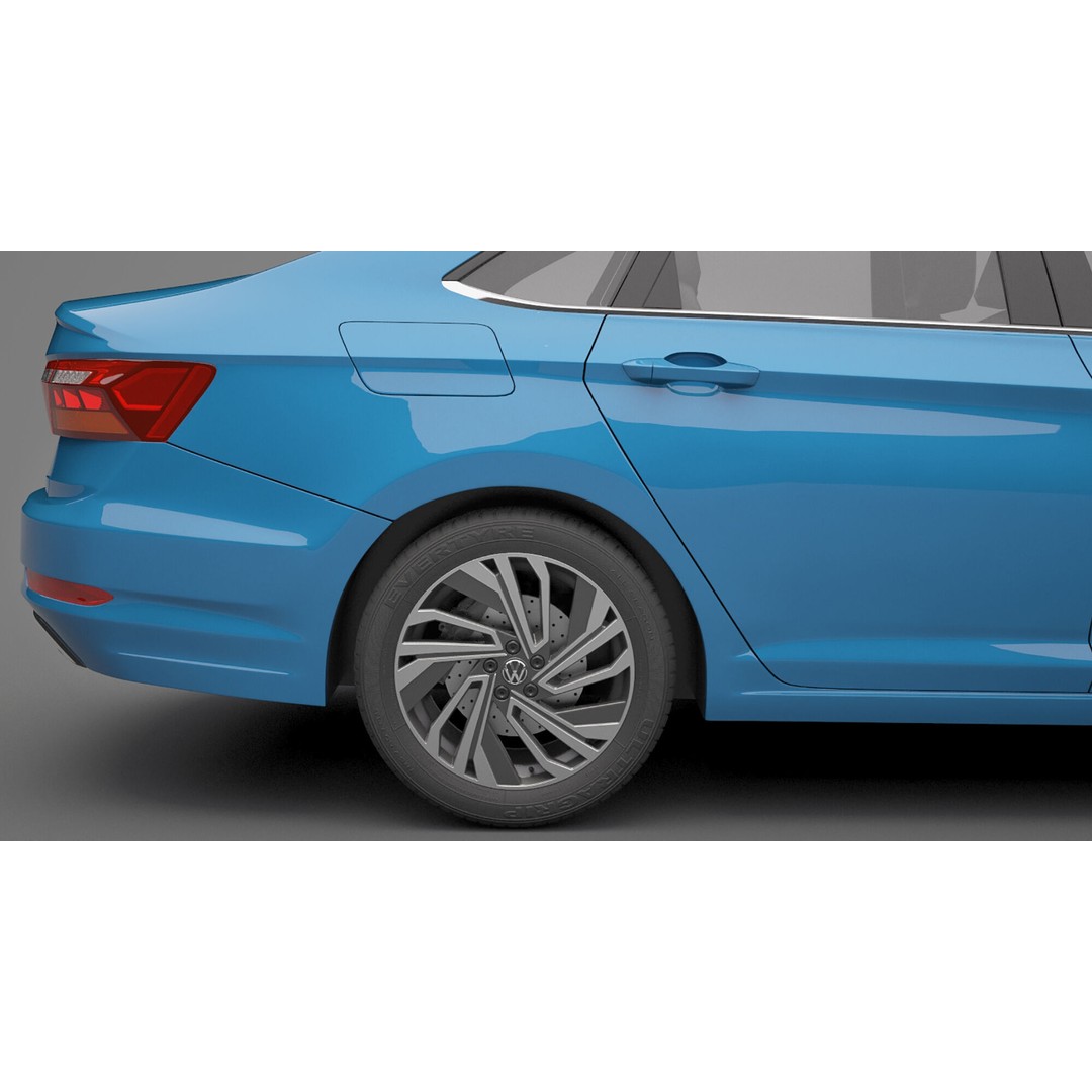 Volkswagen Jetta 2018 3D Model – High Poly Car Asset, FBX, OBJ - View 15