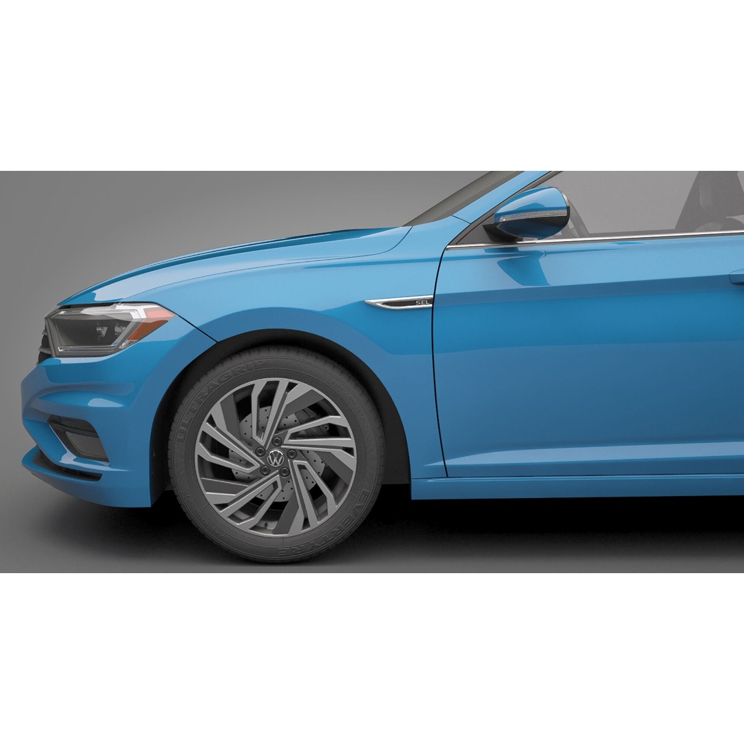 Volkswagen Jetta 2018 3D Model – High Poly Car Asset, FBX, OBJ - View 16
