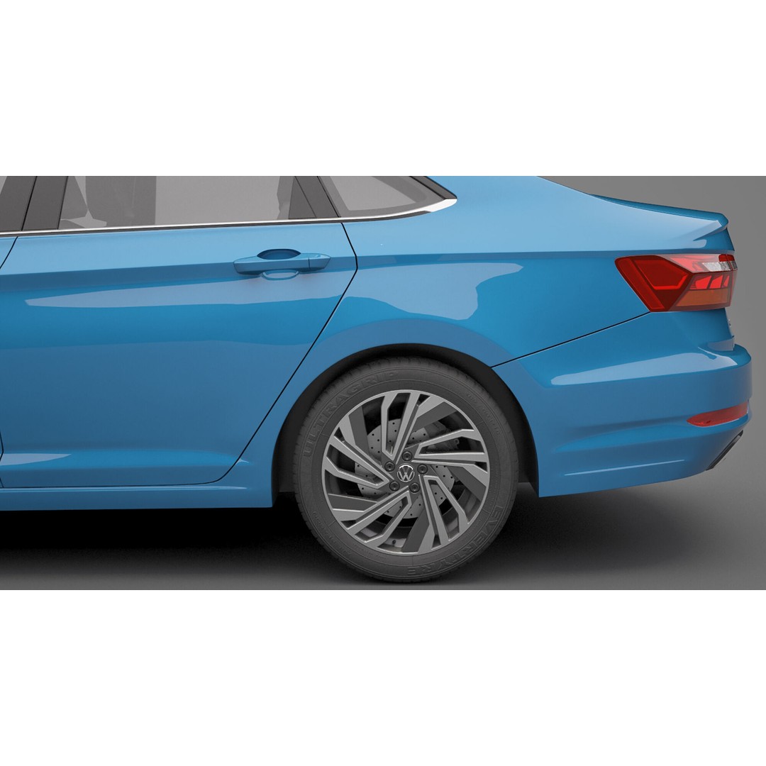 Volkswagen Jetta 2018 3D Model – High Poly Car Asset, FBX, OBJ - View 17