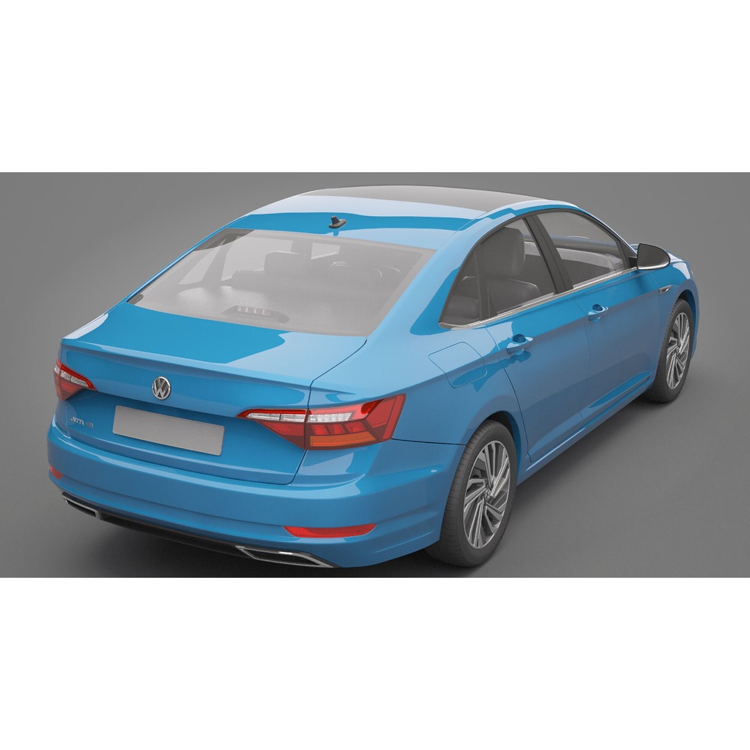 Volkswagen Jetta 2018 3D Model – High Poly Car Asset, FBX, OBJ - View 19