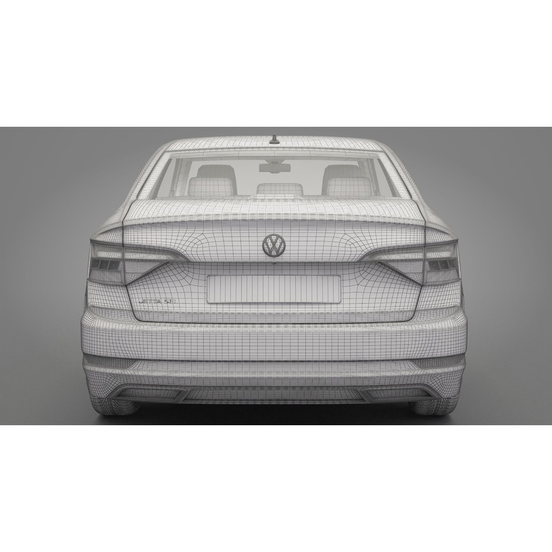 Volkswagen Jetta 2018 3D Model – High Poly Car Asset, FBX, OBJ - View 25
