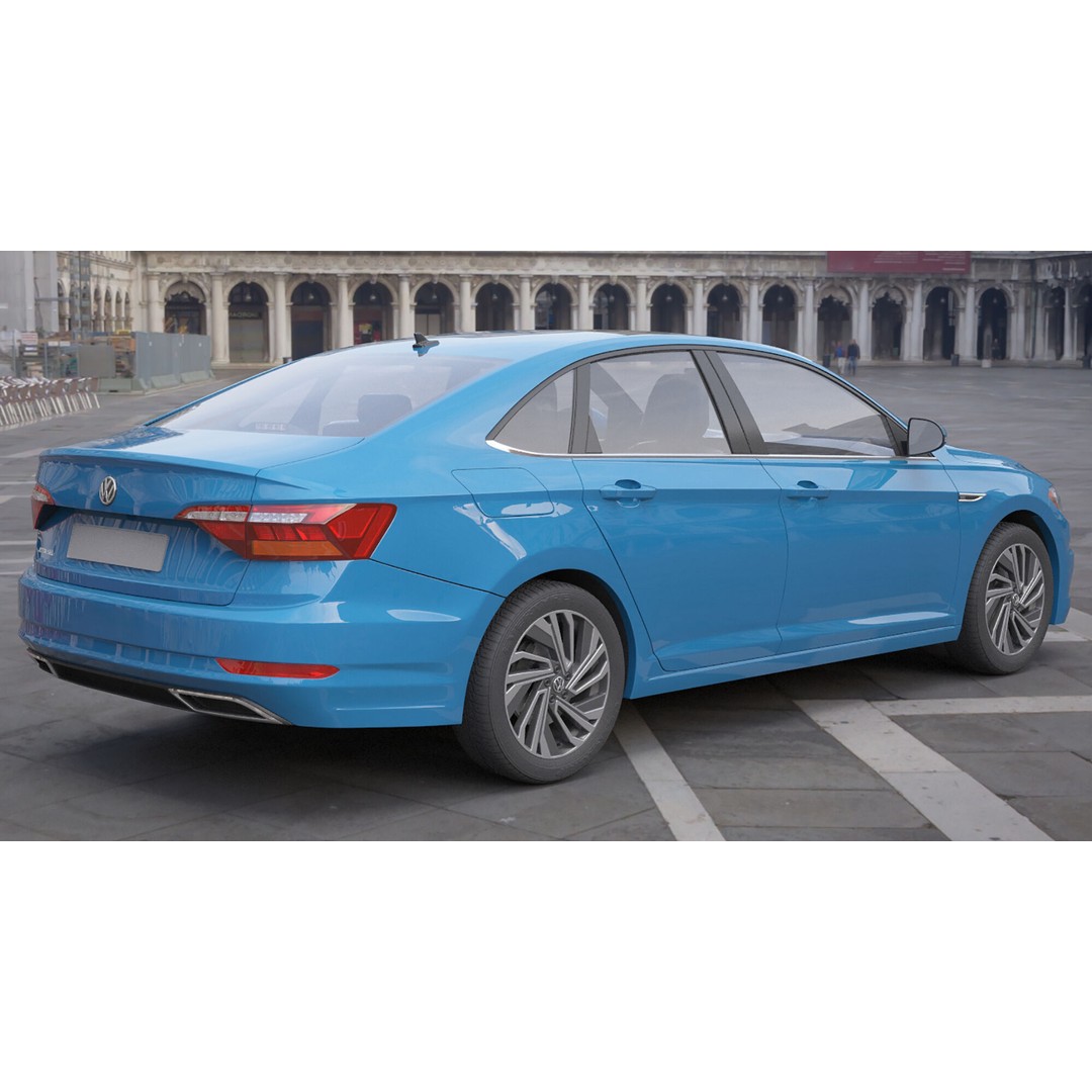Volkswagen Jetta 2018 3D Model – High Poly Car Asset, FBX, OBJ - View 5